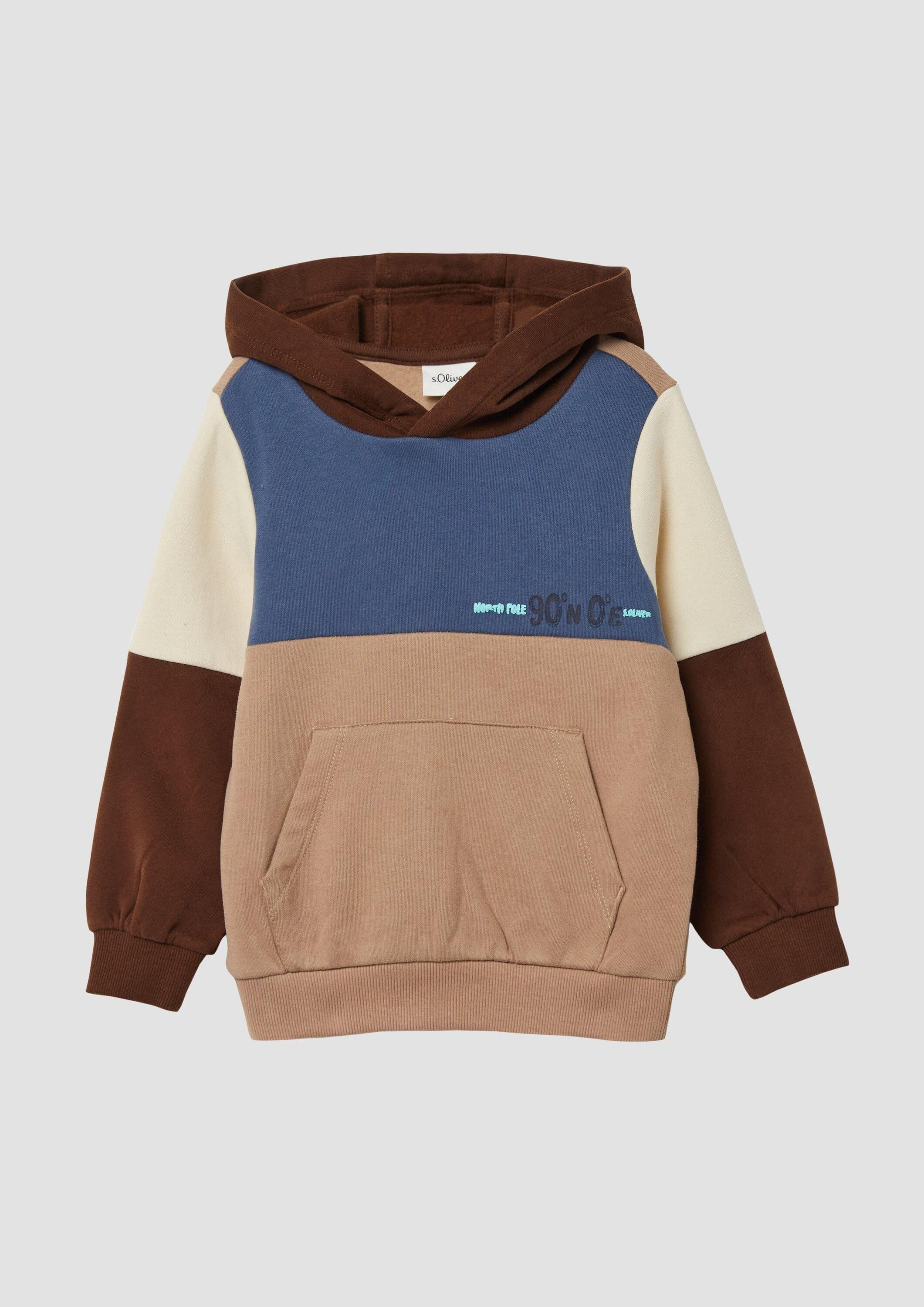 s.Oliver Sweatshirt Sweatshirt Kuscheliger Hoodie mit Colourblocking