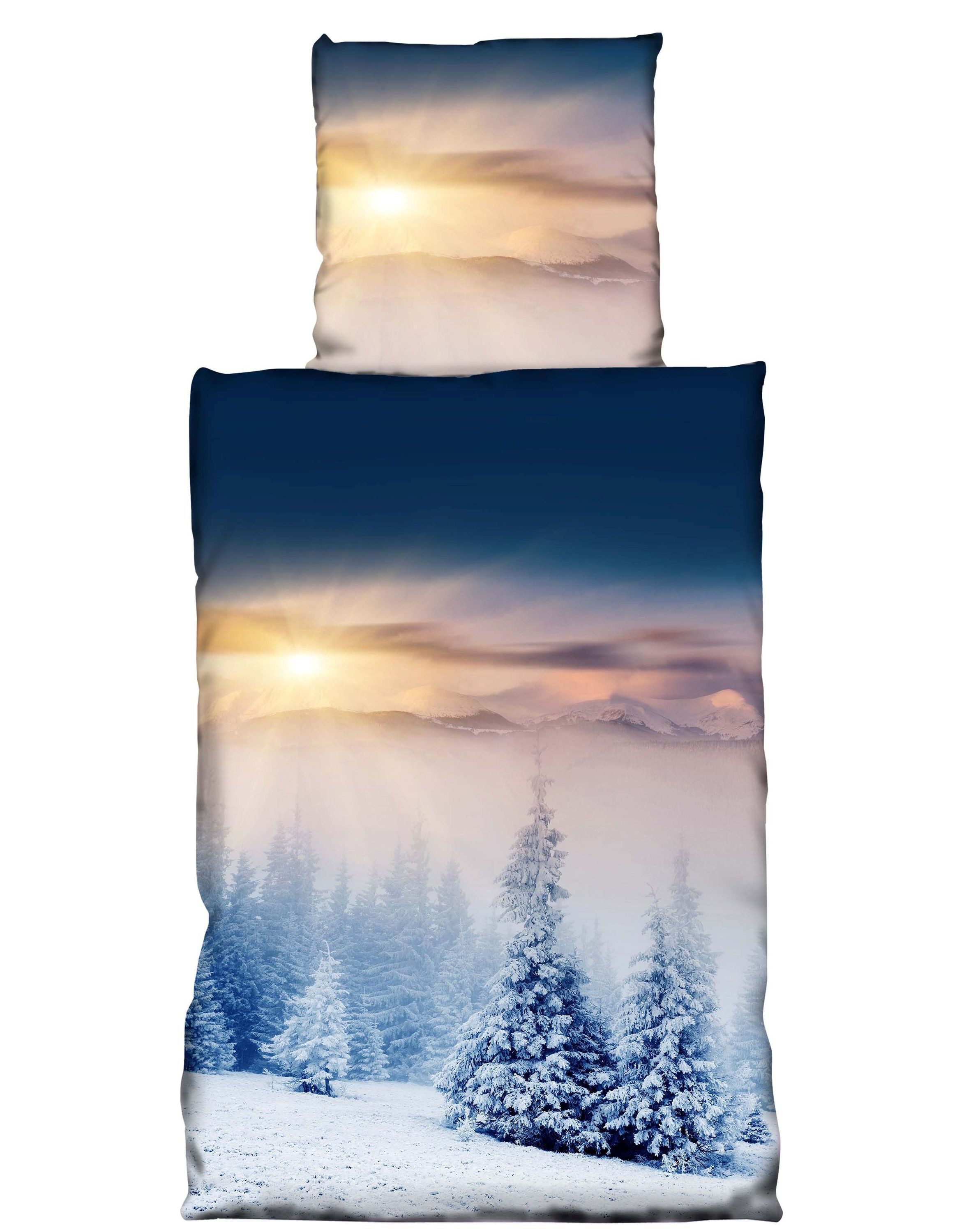 Leonado Vicenti Bettwäsche Winter warm Flauschig 135x200 Schnee, Fleece, 2 günstig online kaufen