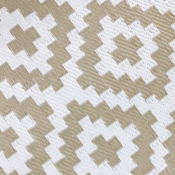 Outdoorteppich Schmutzabweisender Outdoor-Teppich in Ethno-Design in beige, Carpetia, rechteckig