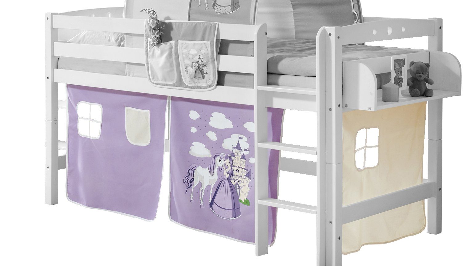 Ticaa Bettvorhang Motiv Vorhangstoffe für Hochbetten