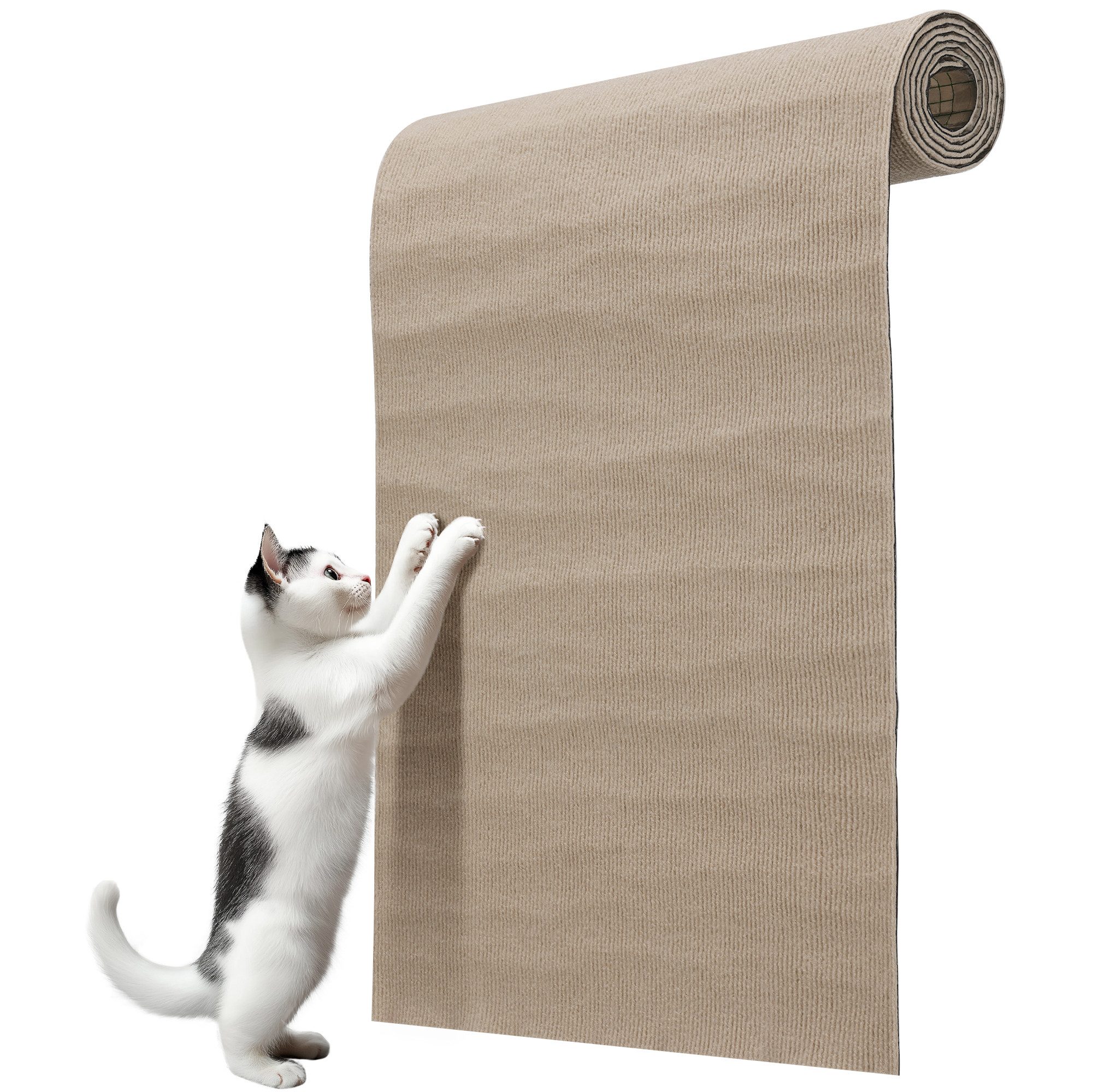Kratzpappe Kratzmatte selbstklebend 2m - Dick und schützend - Katzen Kratzschutz
