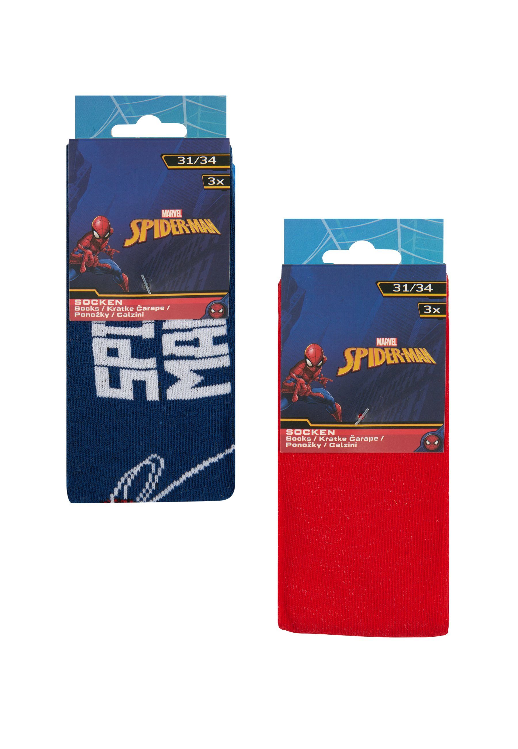 Spider-Man Socken (6-Paar) Jungen Kinder 6er Socken Pack ONOMATO!