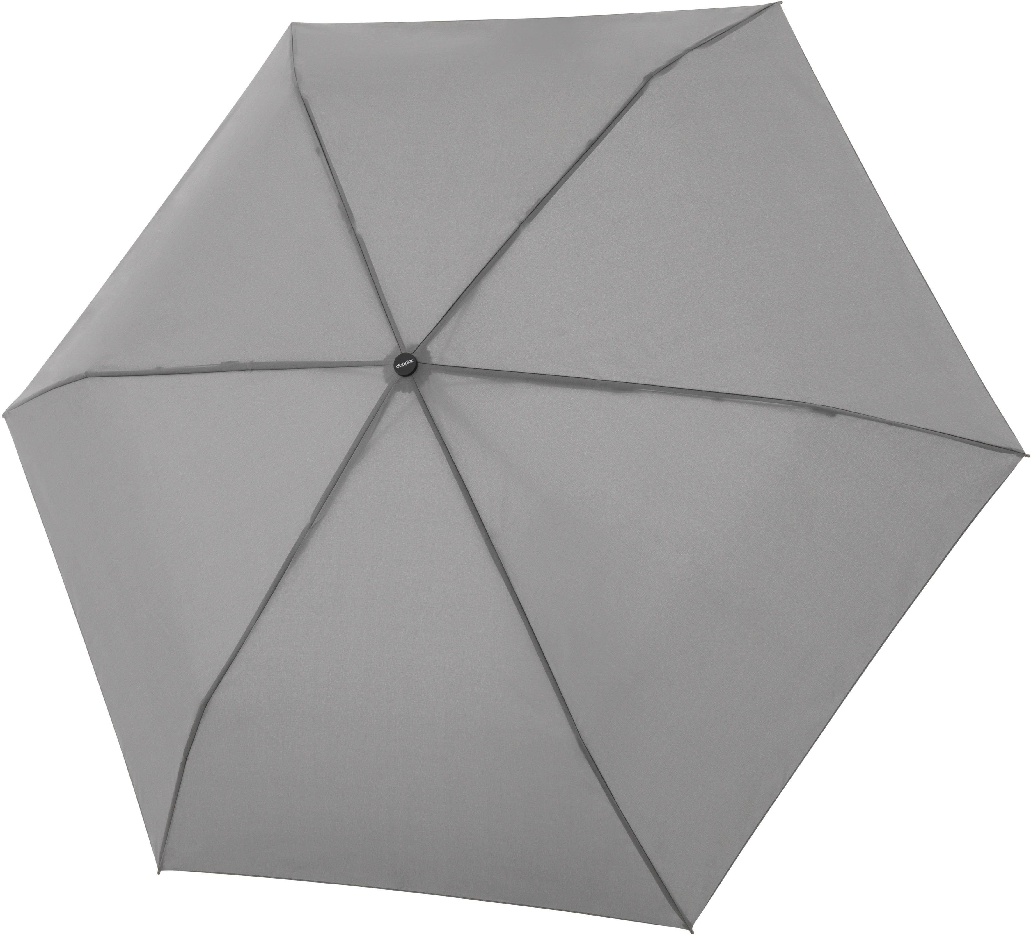 uni, Smart doppler® close grey Taschenregenschirm