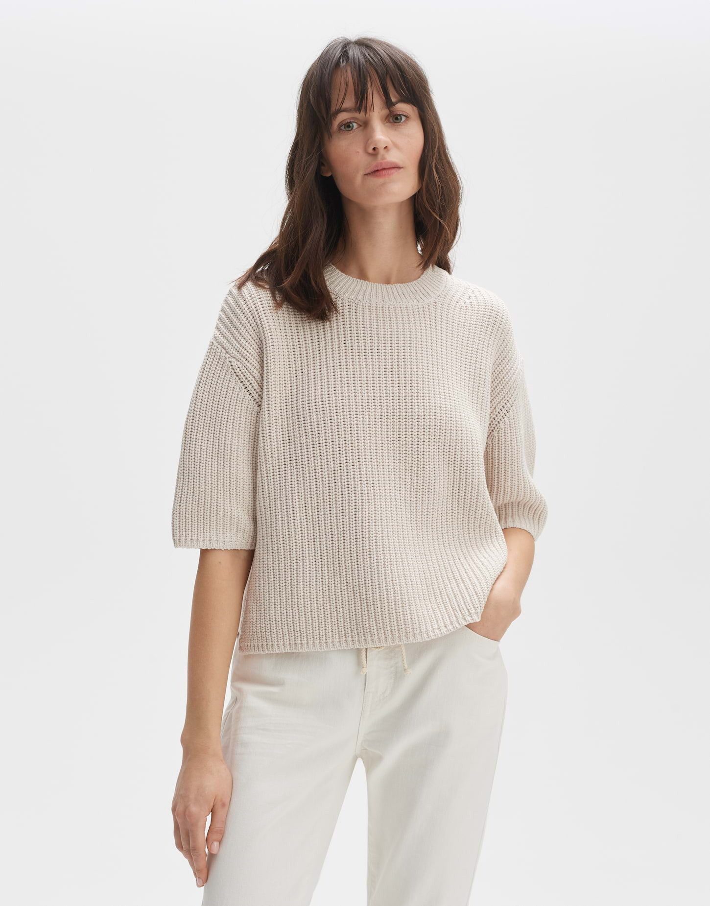 Strickpullover PADMY Boxy Fit aus reiner Baumwolle