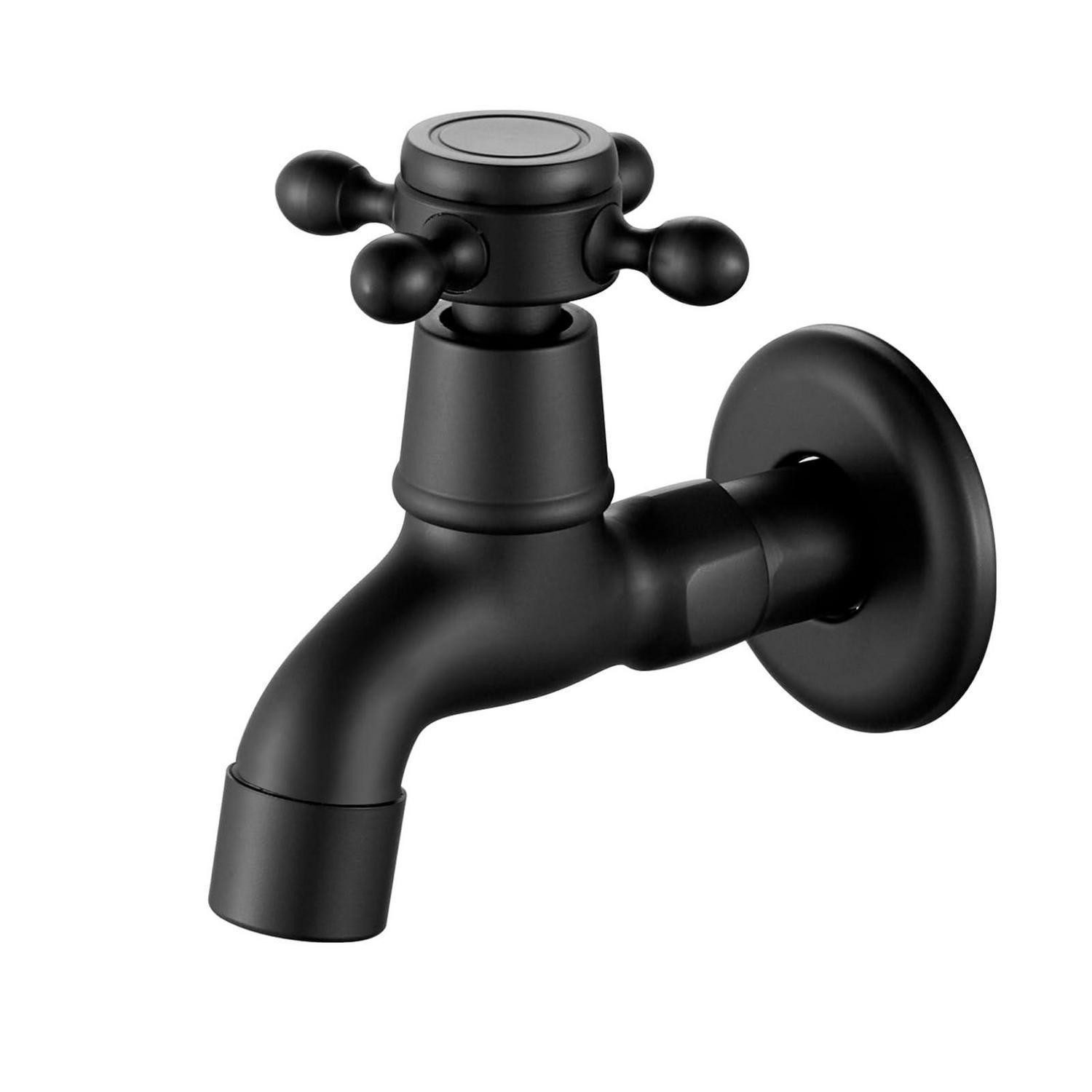 LuxusKollektion Unterputzarmatur Gartenwasserhahn Schwarz G1/2 (1-St)