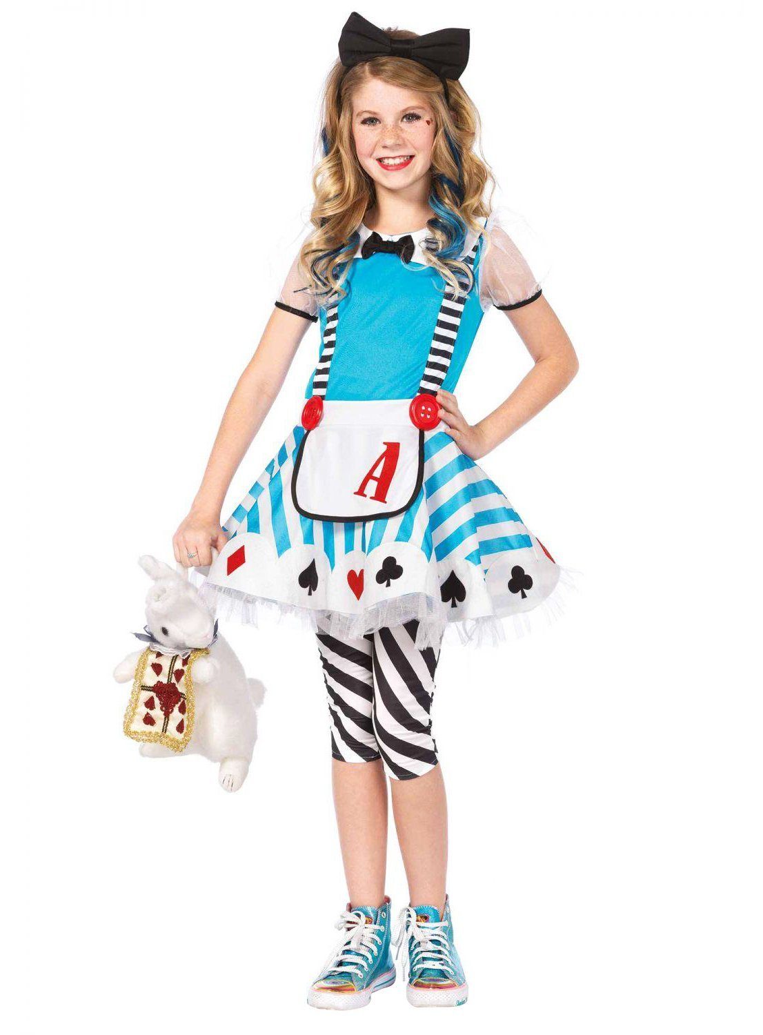 Leg Avenue Kostüm Alice im Wunderland Kostüm für Kinder, Niedliches Kostüm für junge Alice im