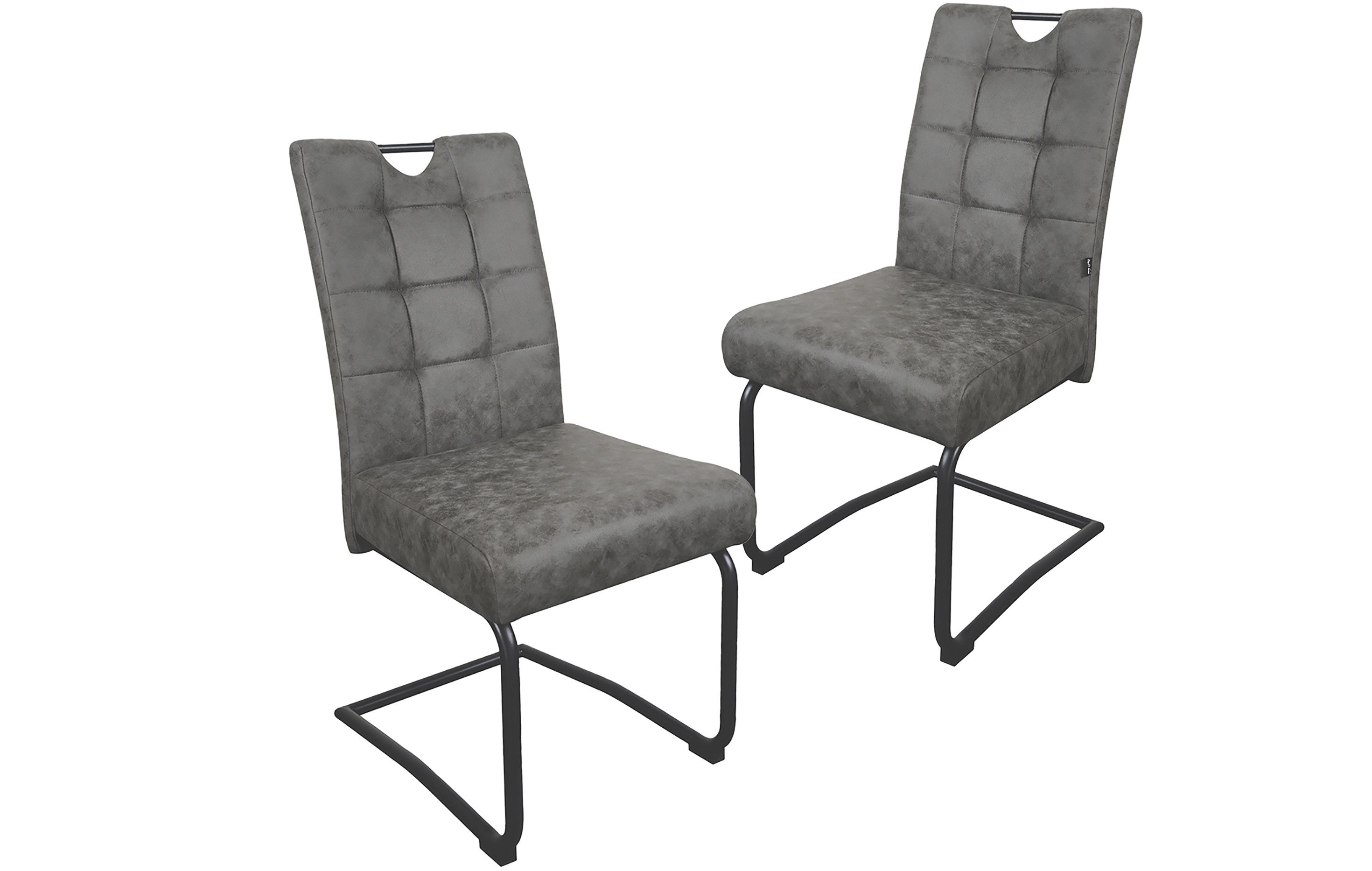 B&D home Freischwinger SOFIA (Set, 2 St), mit Taschenfederkern-Sitz und Griff, 140kg belastbar