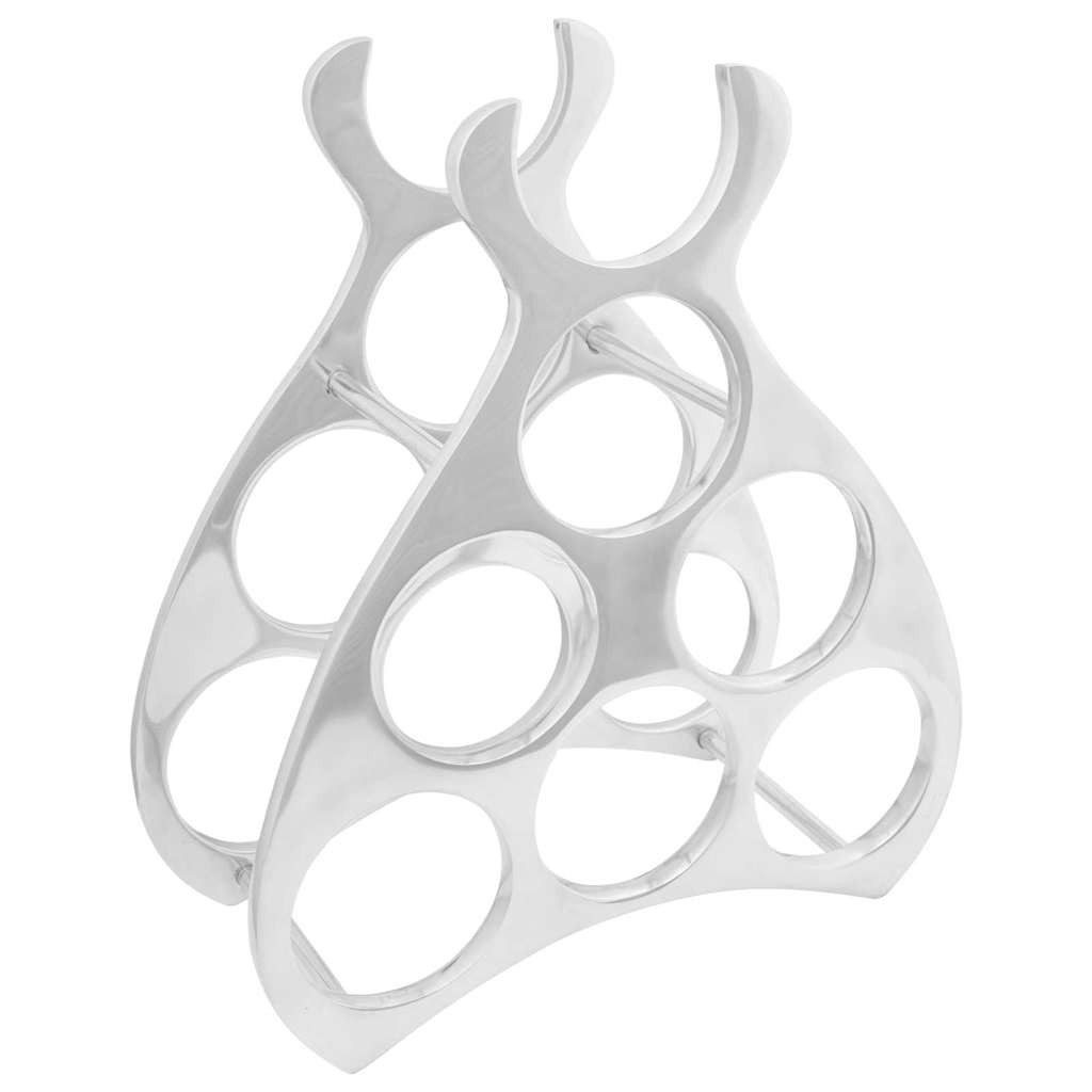 vidaXL Weinregal Weinregal Silber 32 x 14 x 37,5 cm Aluminium, 1-tlg.