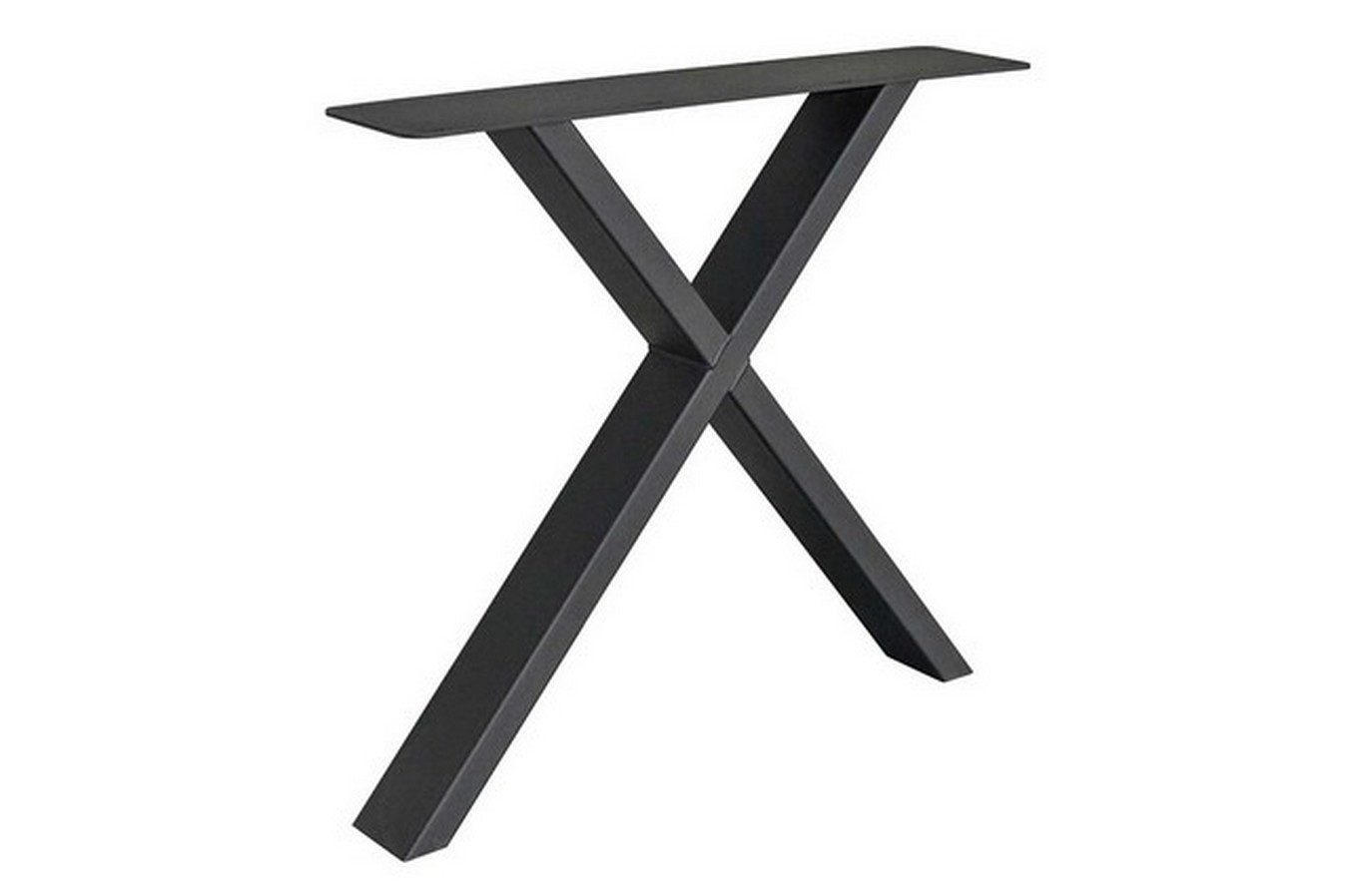 Tischbein Tischgestell X Metall schwarz 2er Set
