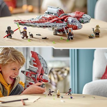 LEGO® Konstruktionsspielsteine Star Wars Ahsoka Tanos T-6 Jedi Shuttle, baubares Raumschiff-Spielzeug, (Geschenk Weihnachten, Geburtstag, Frauen Männer Kinder, 599 St., Baukasten Kinder & Erwachsene, Sale), Bausteine Konstruktionssteine, Bausatz, Spielzeug, Klemmbausteine