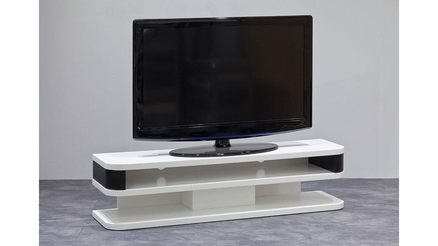 MCA living Lowboard TV Board JUNIOR Lowboard weiß schwarz matt lackiert 151 cm