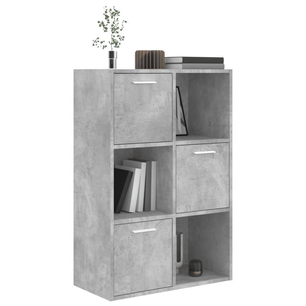 Betongrau Holzwerkstoff, Lagerschrank 1-tlg. cm vidaXL 60x29,5x90 Bücherregal