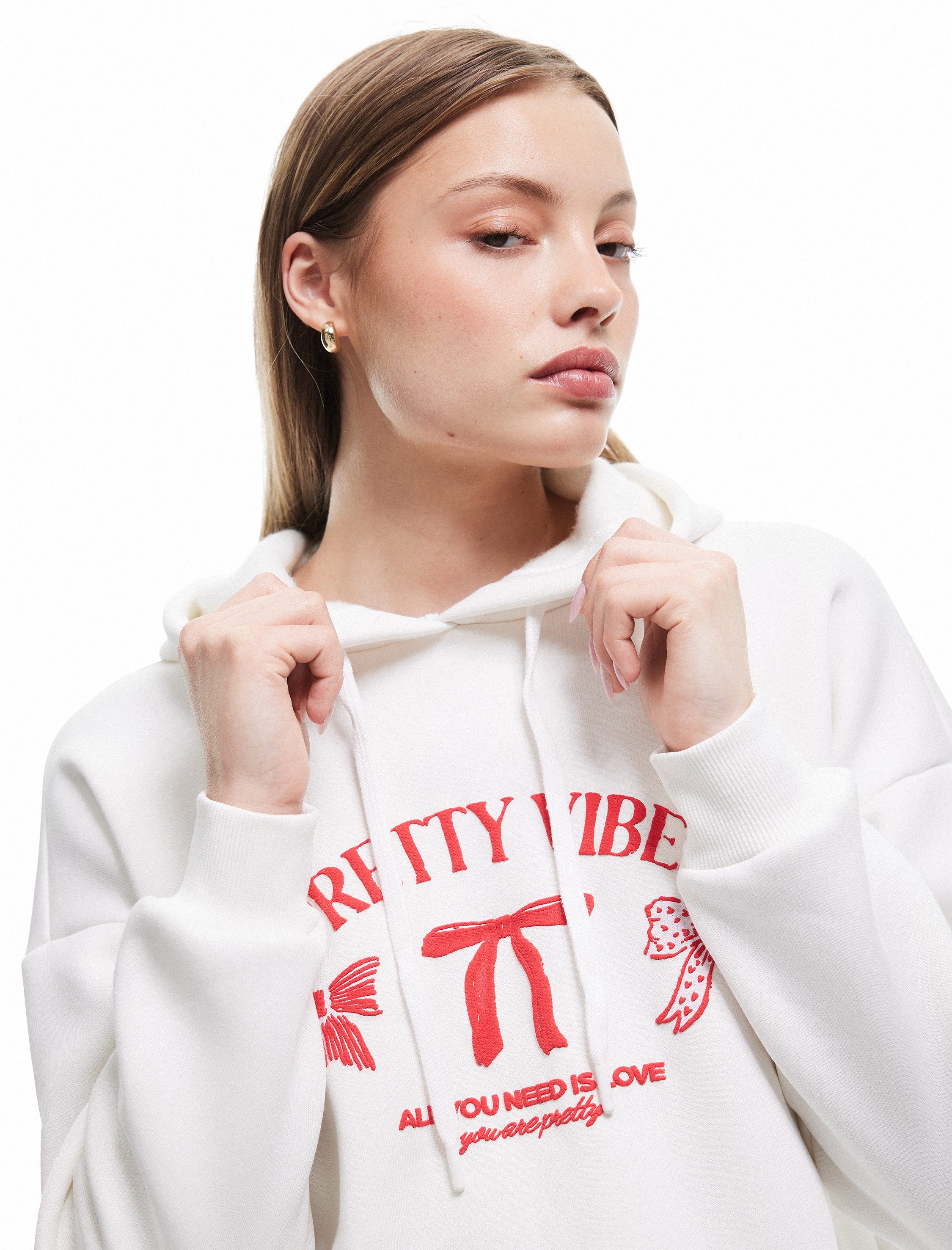 Koton Sweatshirt Koton Oversize-Kapuzen-Sweatshirt Mit Print