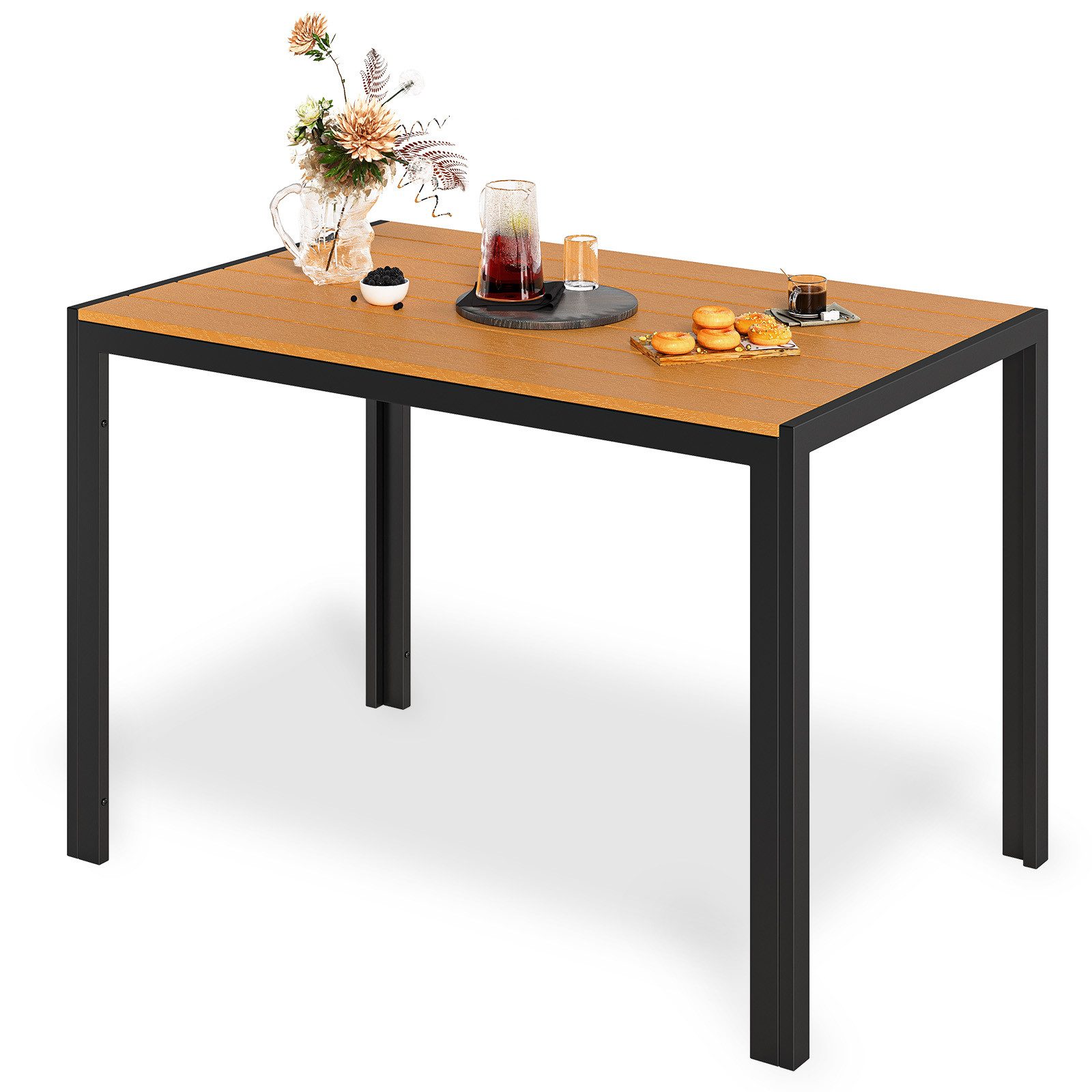 TLGREEN Gartentisch 110x70cm WPC Balkontisch,Rechteckiger Terrassentisch, günstig online kaufen