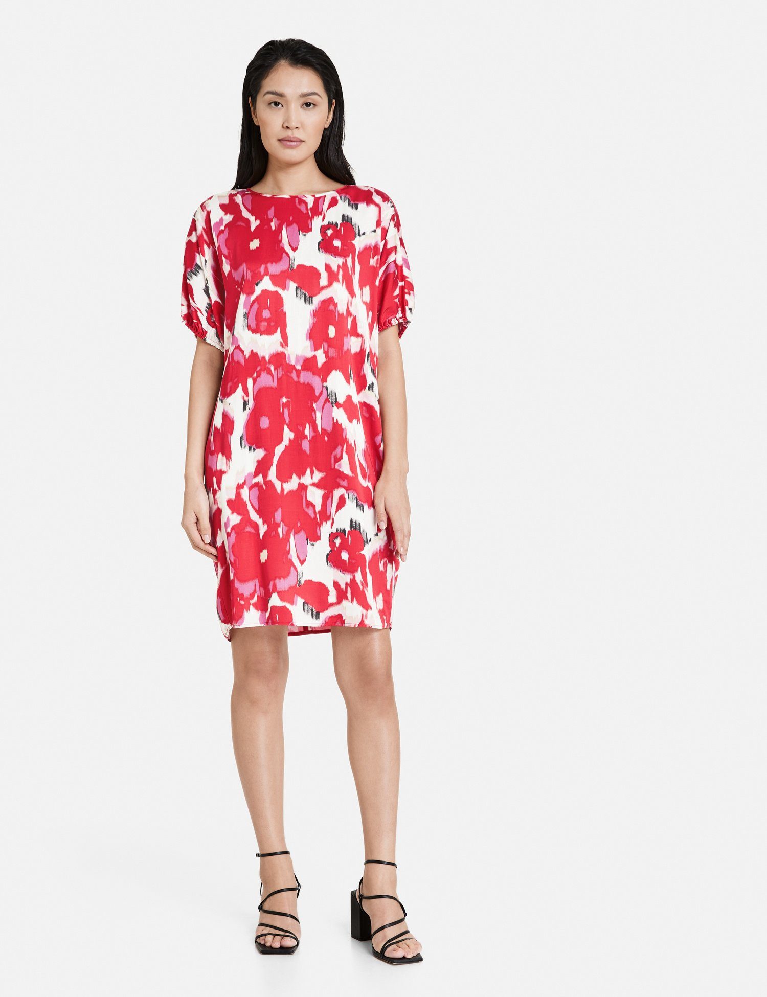 Taifun Midikleid Kleid aus satinierter Viskose