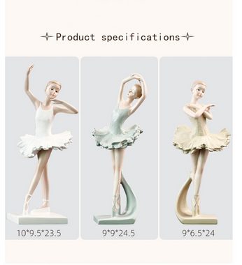 HYTIREBY Dekofigur Ballett Mädchen Statue Frau Skulptur Modern Deko (1 St), Wohnzimmer Kunst Arts Polyresin Geschenk