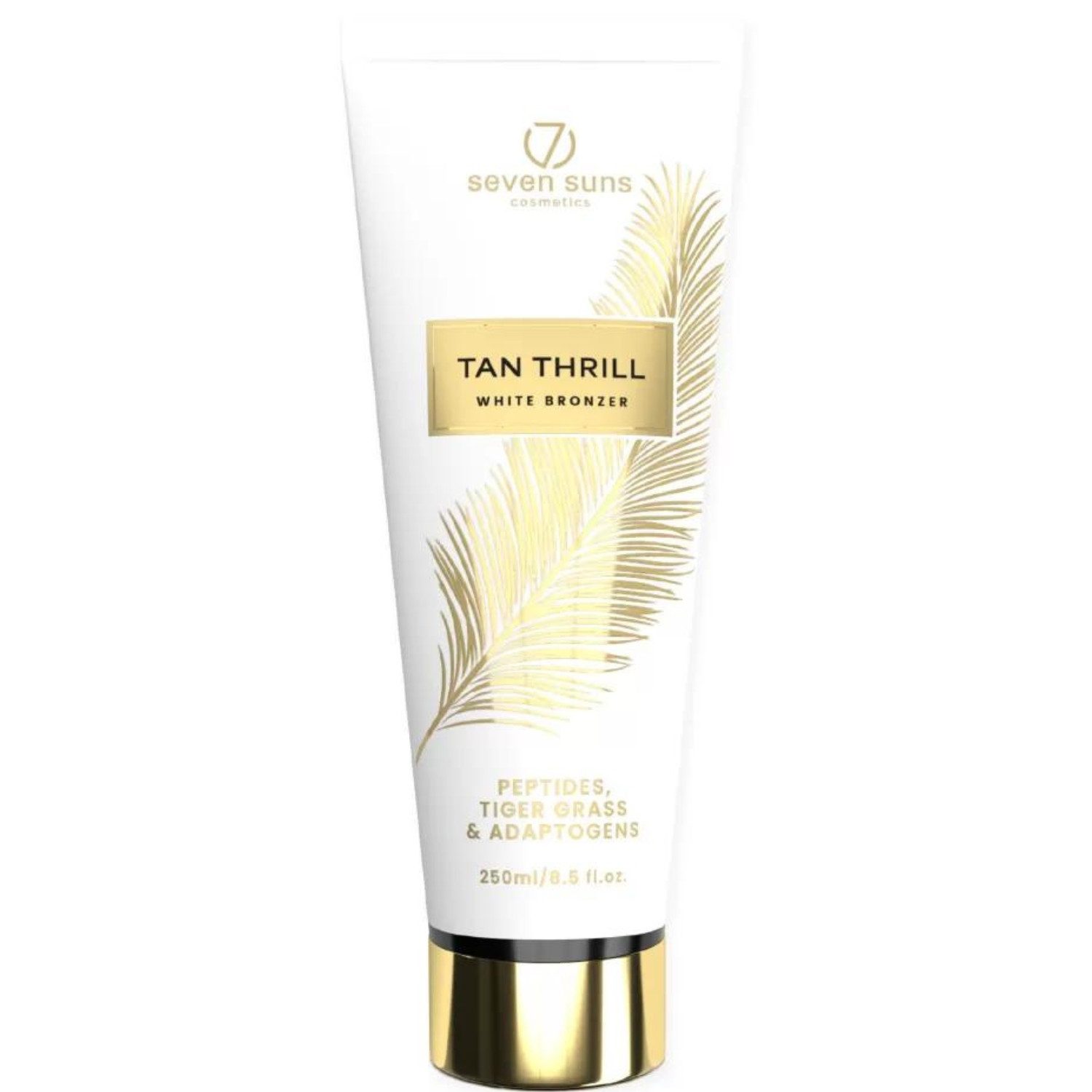 7Suns Selbstbräunungslotion 7suns Tan Thrill White Bronzer Bräunungslotion 250 ml, 1-tlg., Mit Peptiden und Tigergras für das Solarium