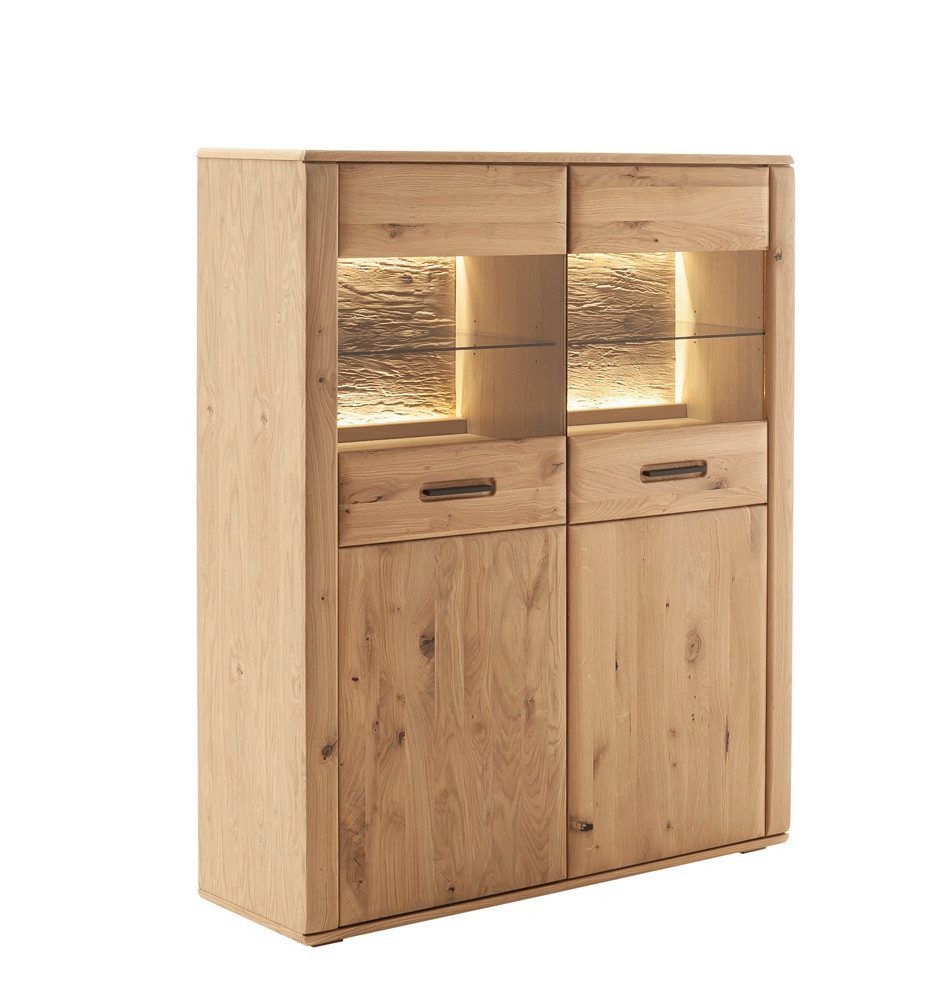 Woodford Highboard  Alesio ¦ holzfarben ¦ Maße (cm): B: 114 H: 140 T: 37.0 günstig online kaufen