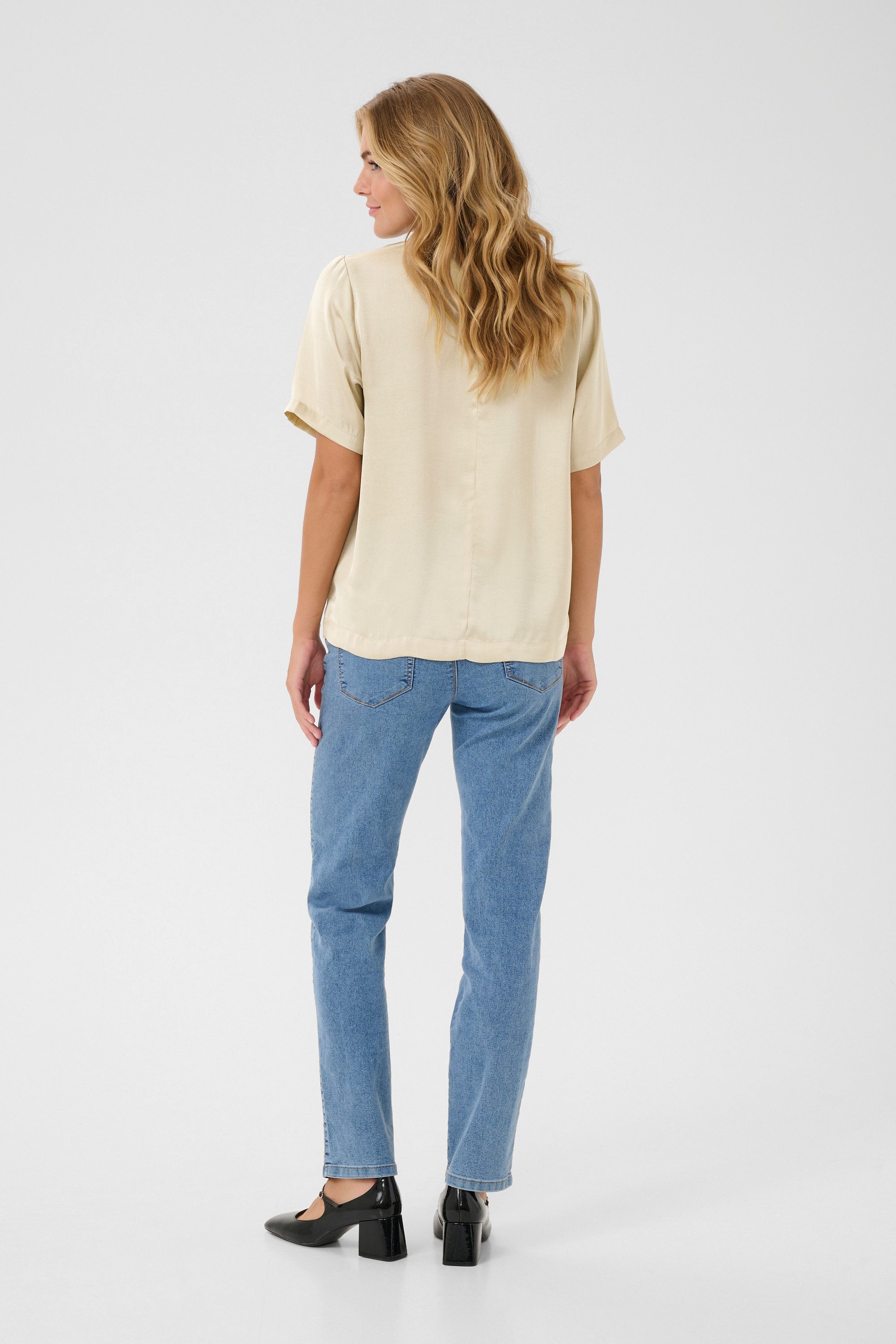 KAFFE Kurzarm-Bluse KAariel