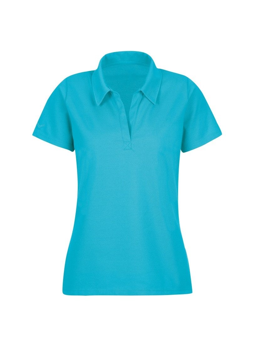 Trigema Poloshirt TRIGEMA Poloshirt ohne Knopfleiste (1-tlg)