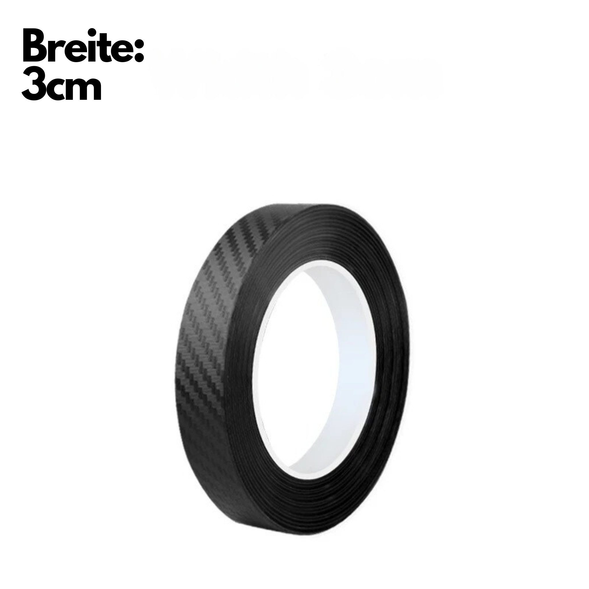 HS.SUPPLY Zierleisten-Aufkleber Carbon Design Band, Zierleistenklebeband, (Komplettset), witterungsbeständig, wiederverwendbar, universell einsetzbar