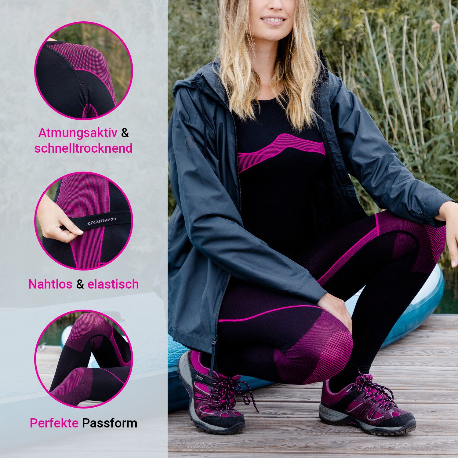 Gomati Thermounterhose Damen Ski Thermo Unterhose - Seamless - schnelltrock günstig online kaufen
