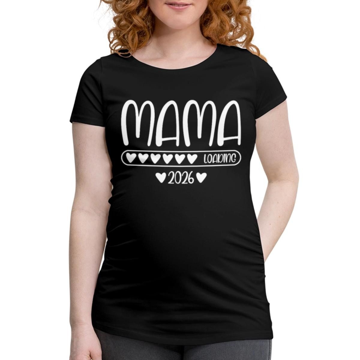 T-Shirt Mama 2026 loading Frauen Schwangerschafts T-Shirt