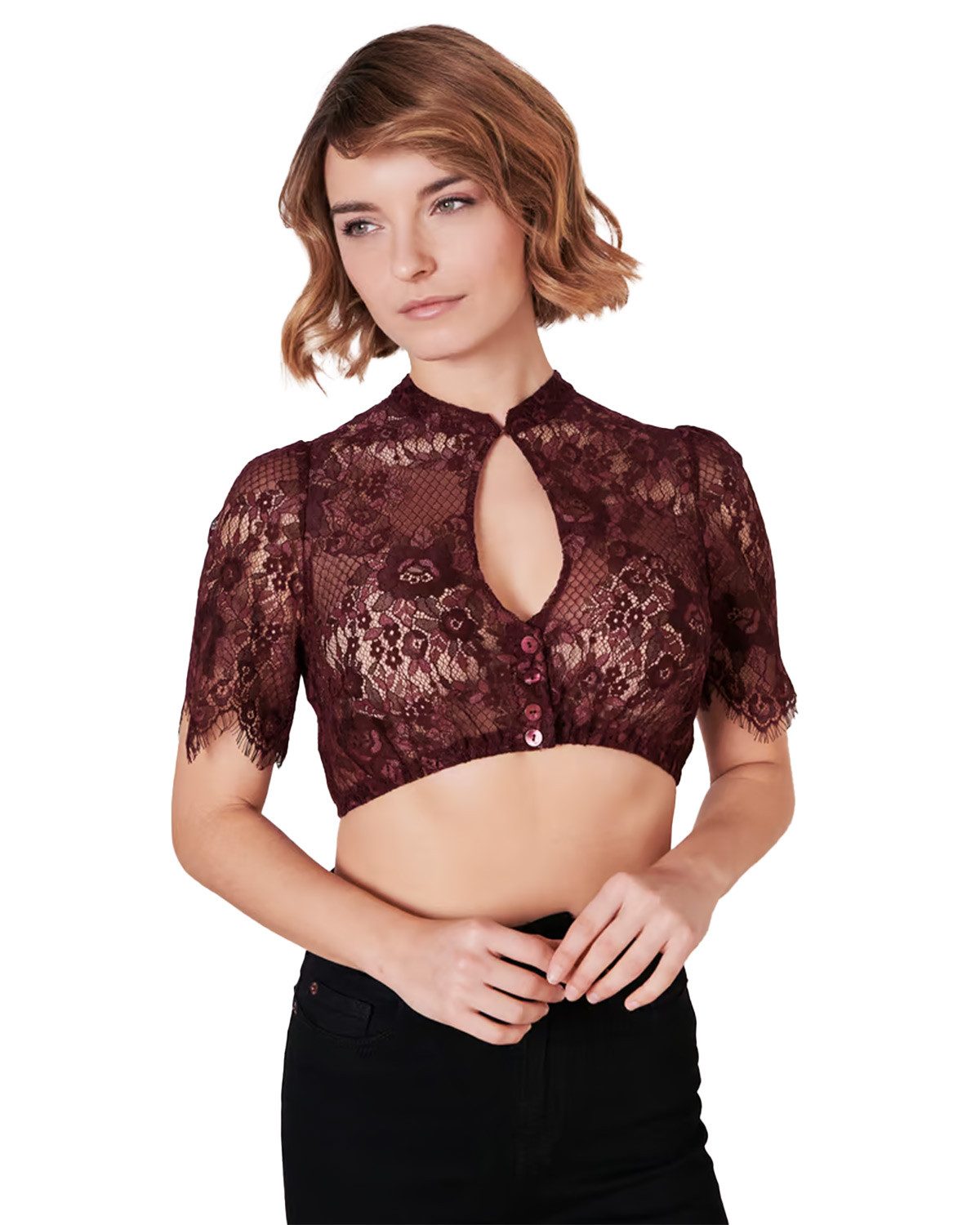 KRÜGER COLLECTION Dirndlbluse 'Teona' Halbarm 213166, günstig online kaufen