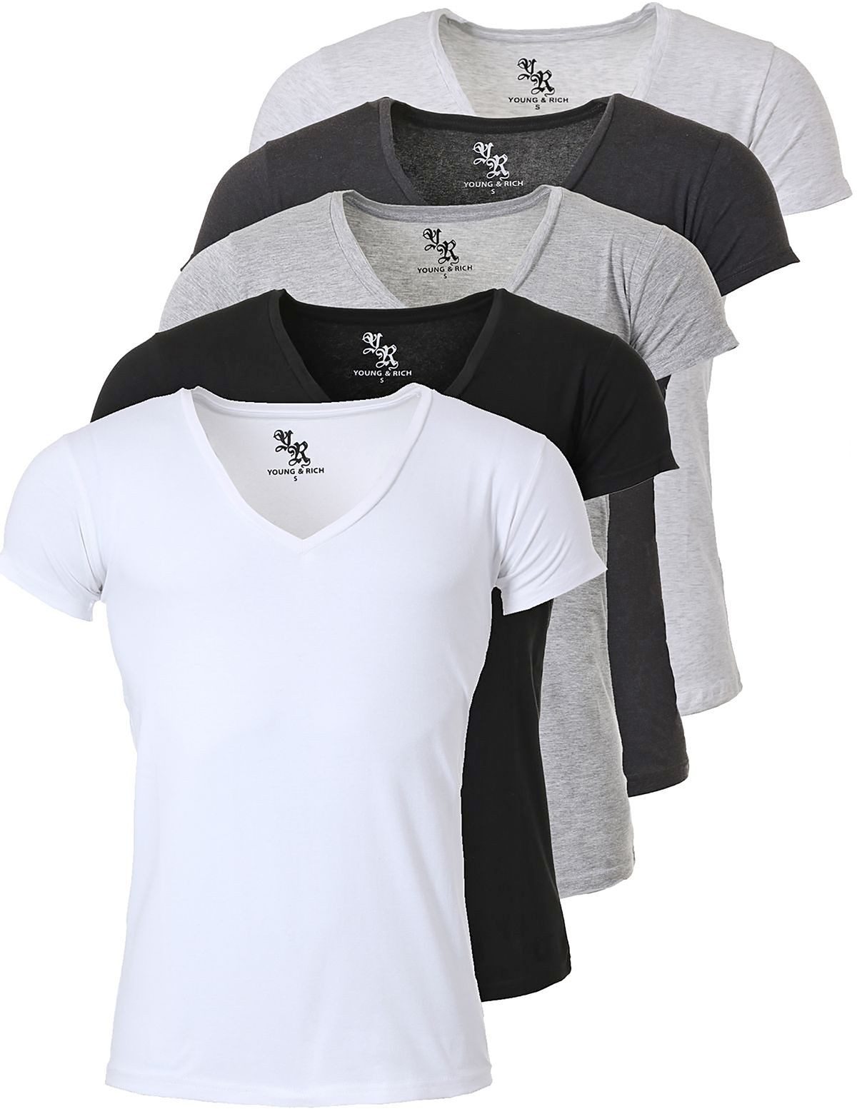 Young & Rich T-Shirt Herren Uni günstig online kaufen