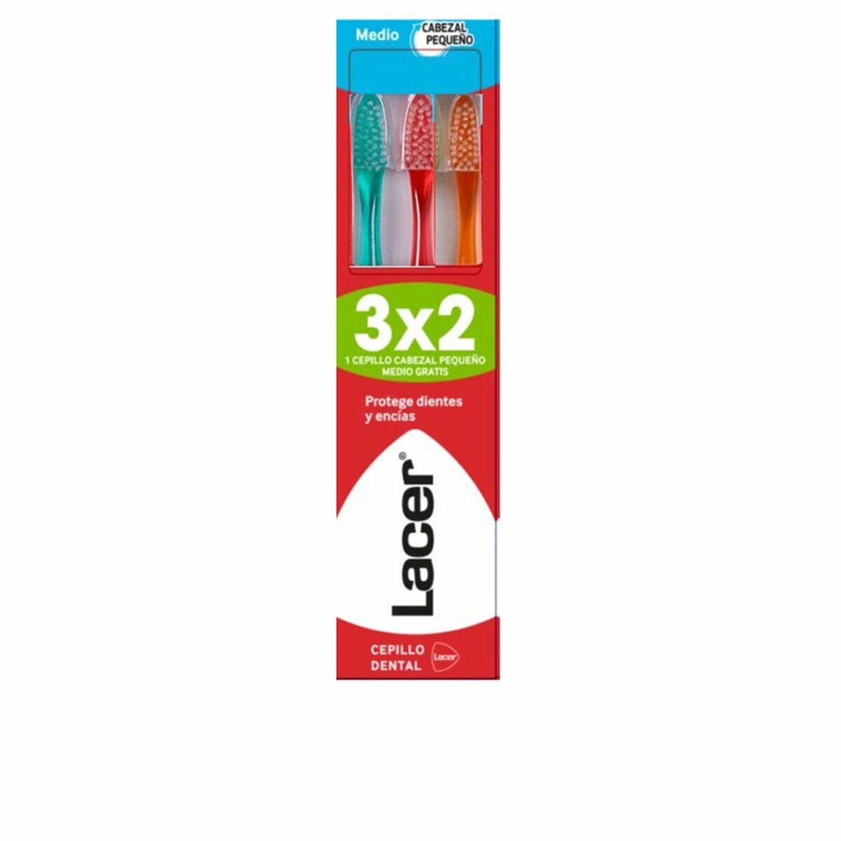 LACER Zahnbürste CEPILLO DENTAL Cabezal Pequeo, mittelgroße Packung, 3 Stck