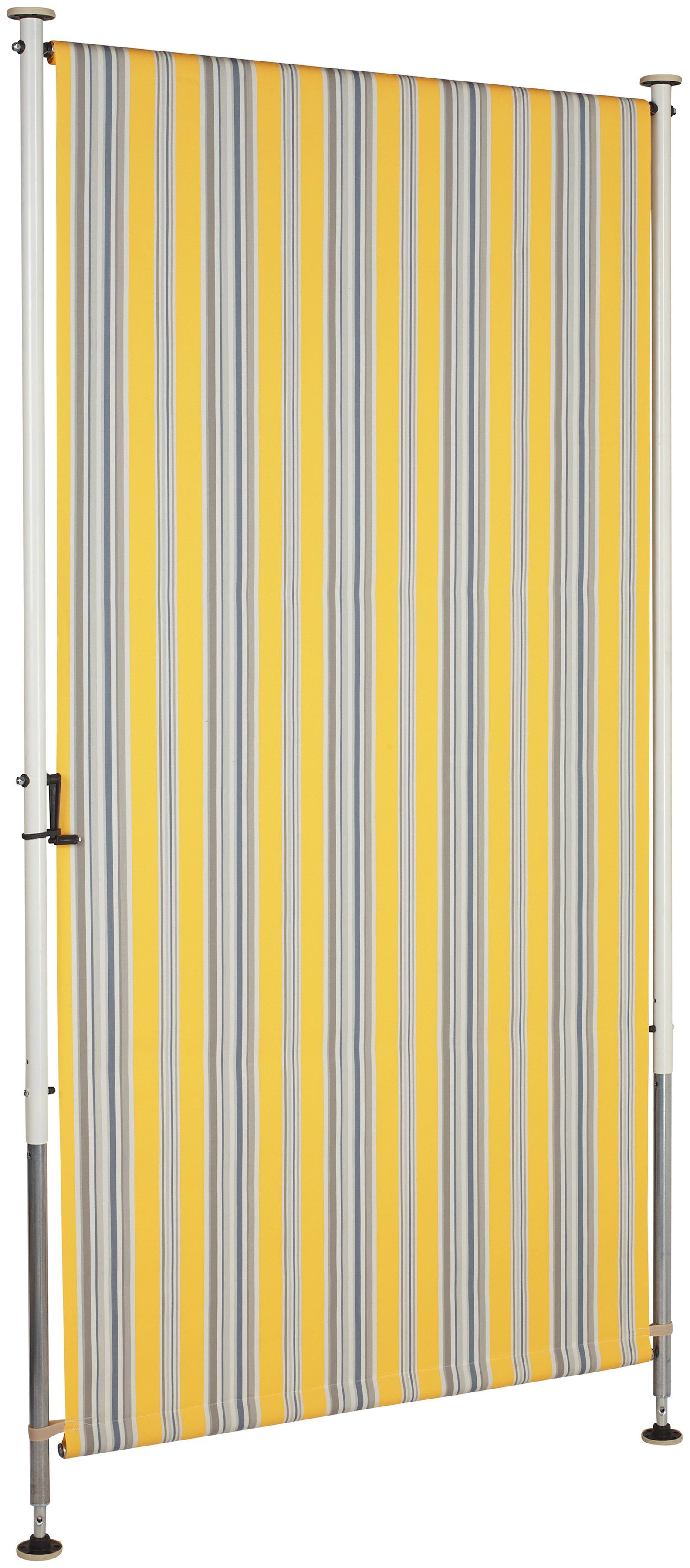 Thumbnail - Angerer Freizeitmöbel Klemm-Senkrechtmarkise gelb/grau, BxH: 120x225 cm