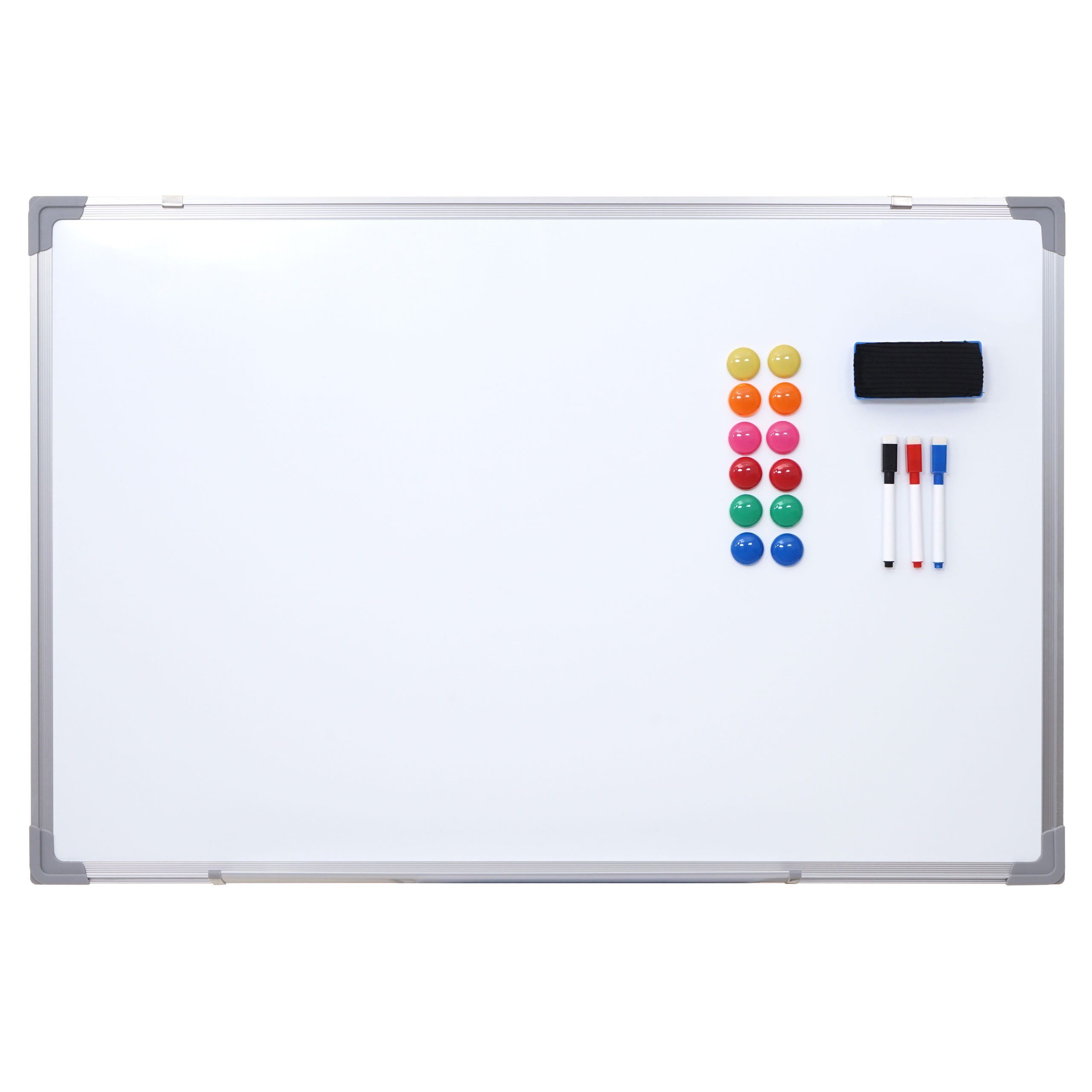 PROREGAL® Magnettafel Whiteboard HxBxT 60x90x2cm mit Zubehör Magnettafel Memoboard Pinnwand