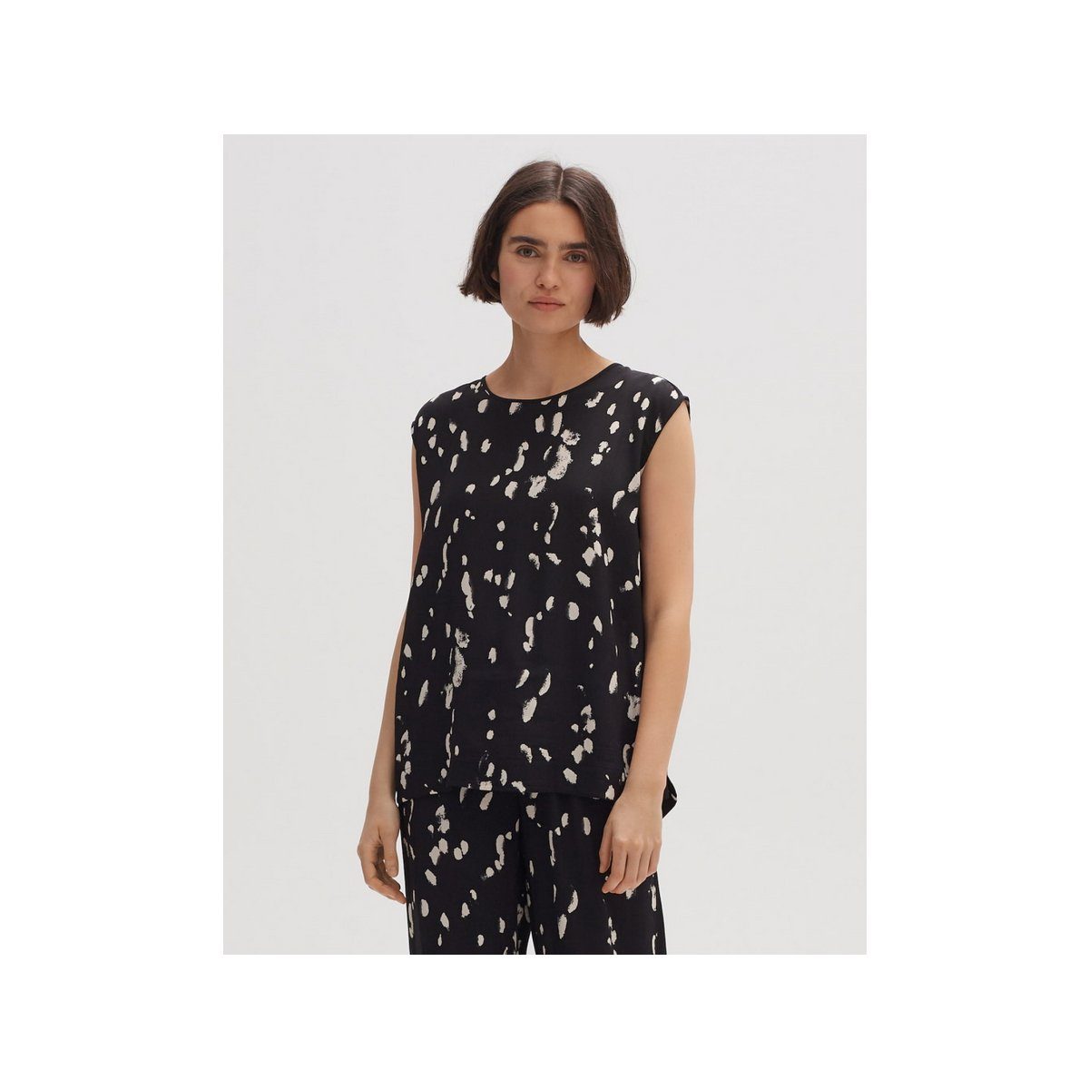 OPUS Blusenshirt schwarz (1-tlg)