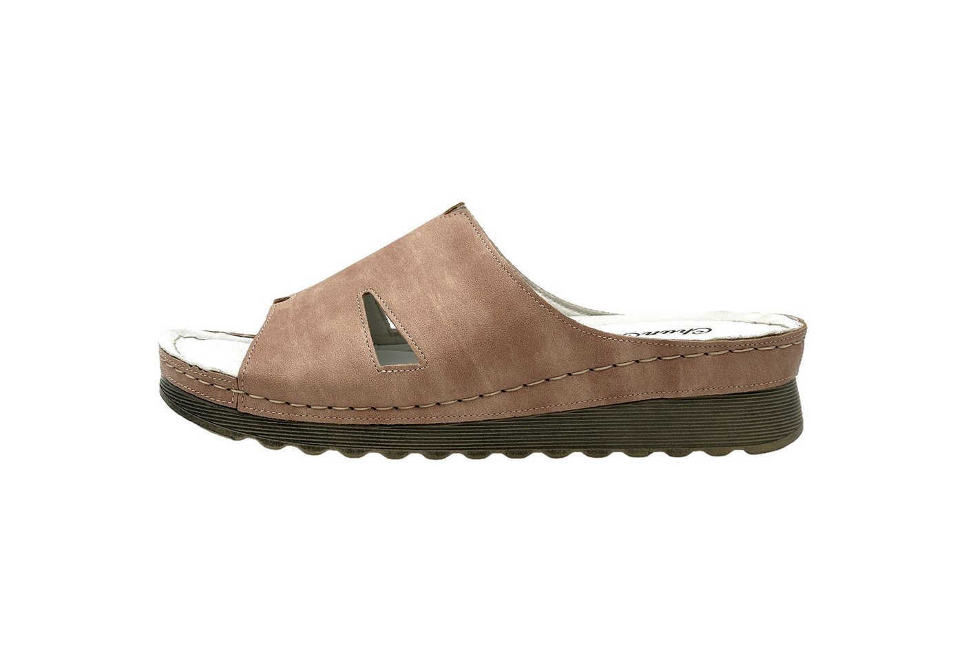 Nowaland Moderne Damen-Pantoletten mit Komfort-Sohle und Cut-Out-Design Pantolette leichte Plateausohle, komfortable Passform