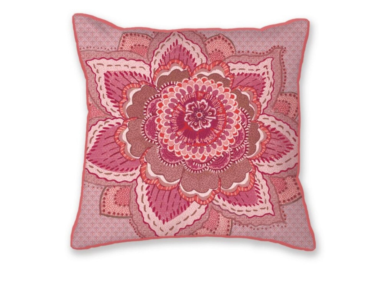 PiP Studio Dekokissen Mumbai Night Kissen quadratisch pink 45x45cm (1Stück)