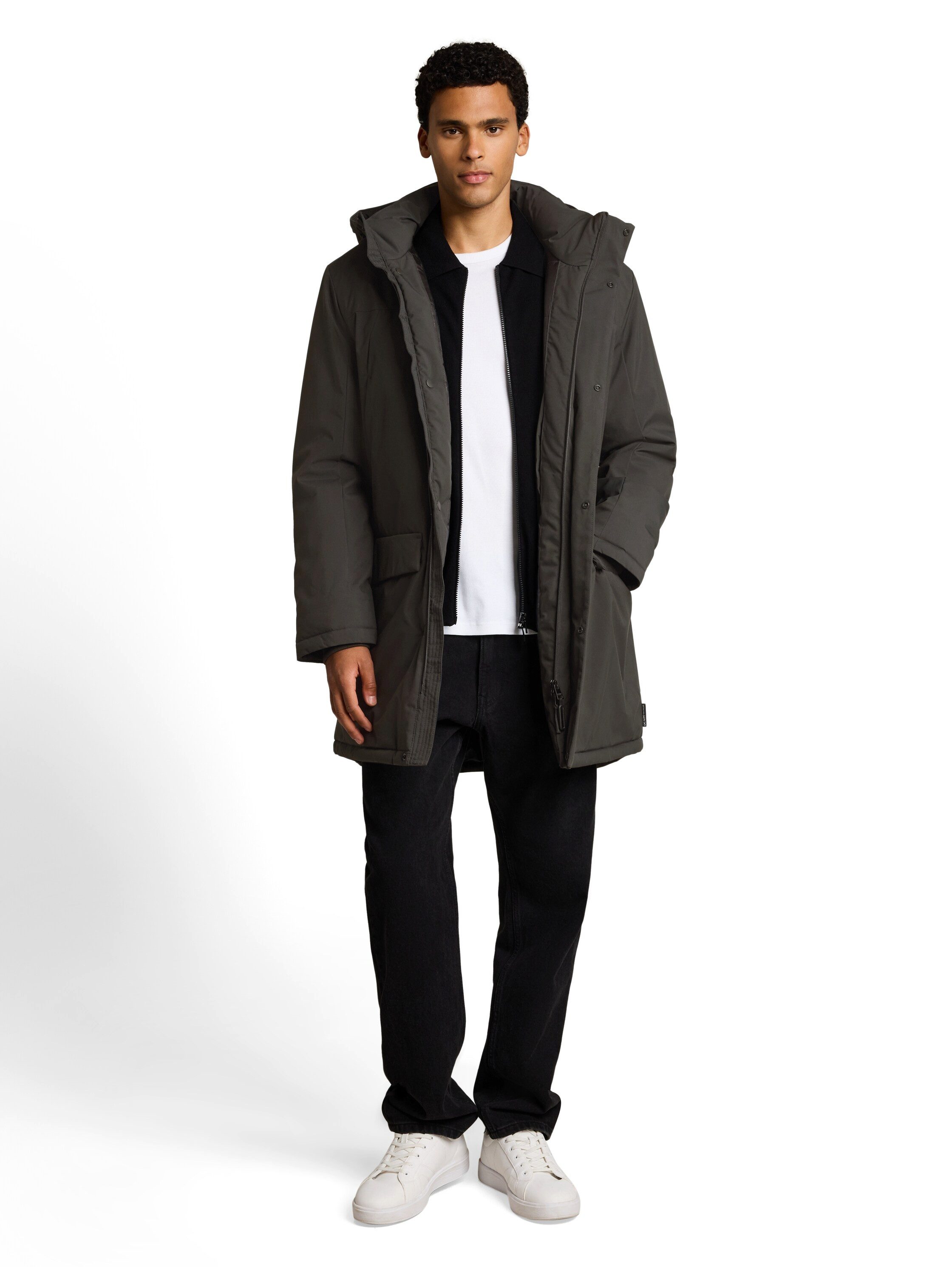 TOM TAILOR Denim Parka mit Kapuze und Reißverschluss – Bild 4 von 5