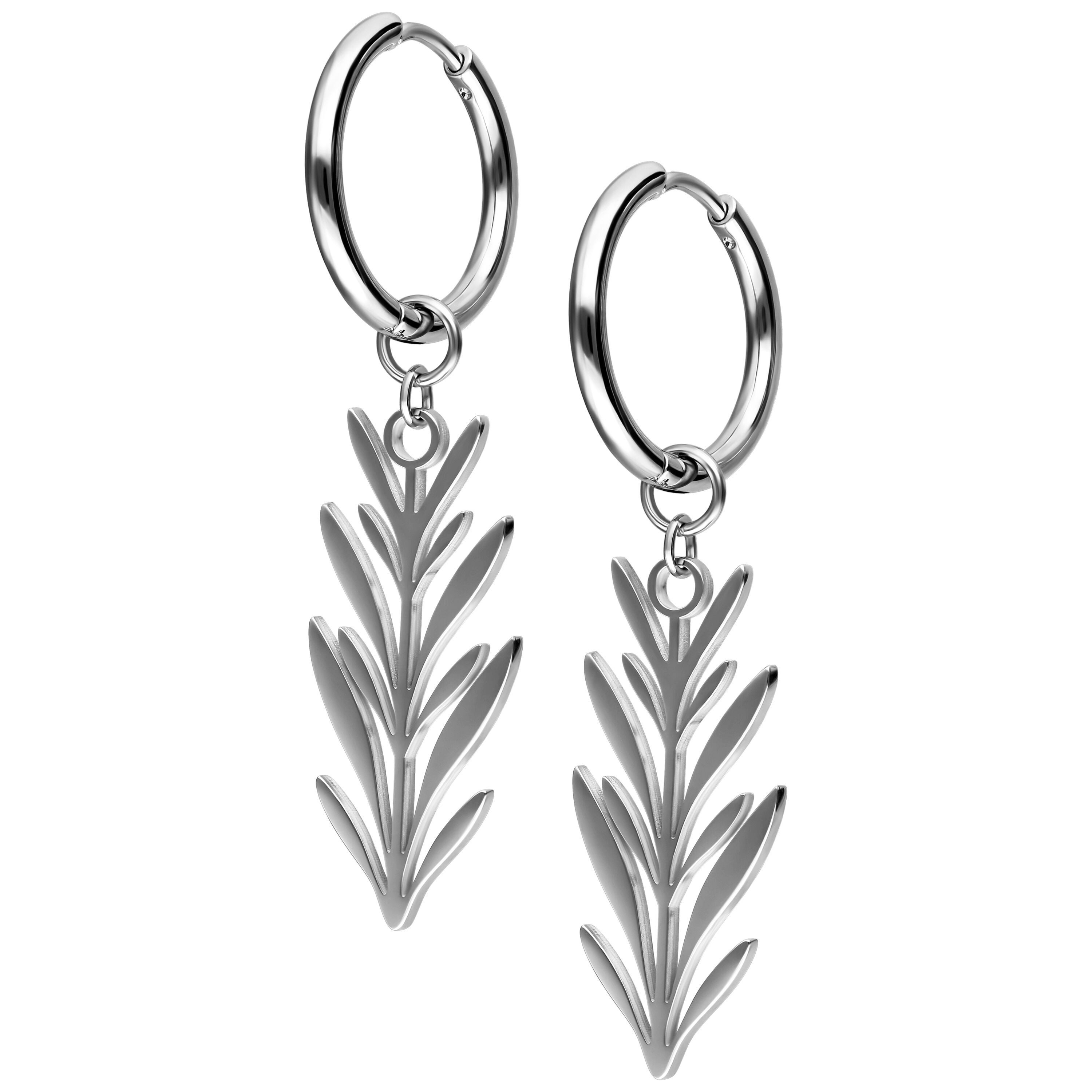 Paar Ohrhänger Lovely Branch Hoops Pair - Silber