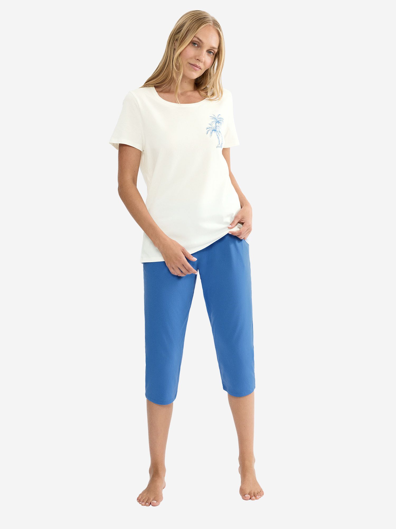 Triumph Pyjama Red Label Sets PK Capri (2 tlg) Schlafanzug, Pyjama Set, Nachtwäsche