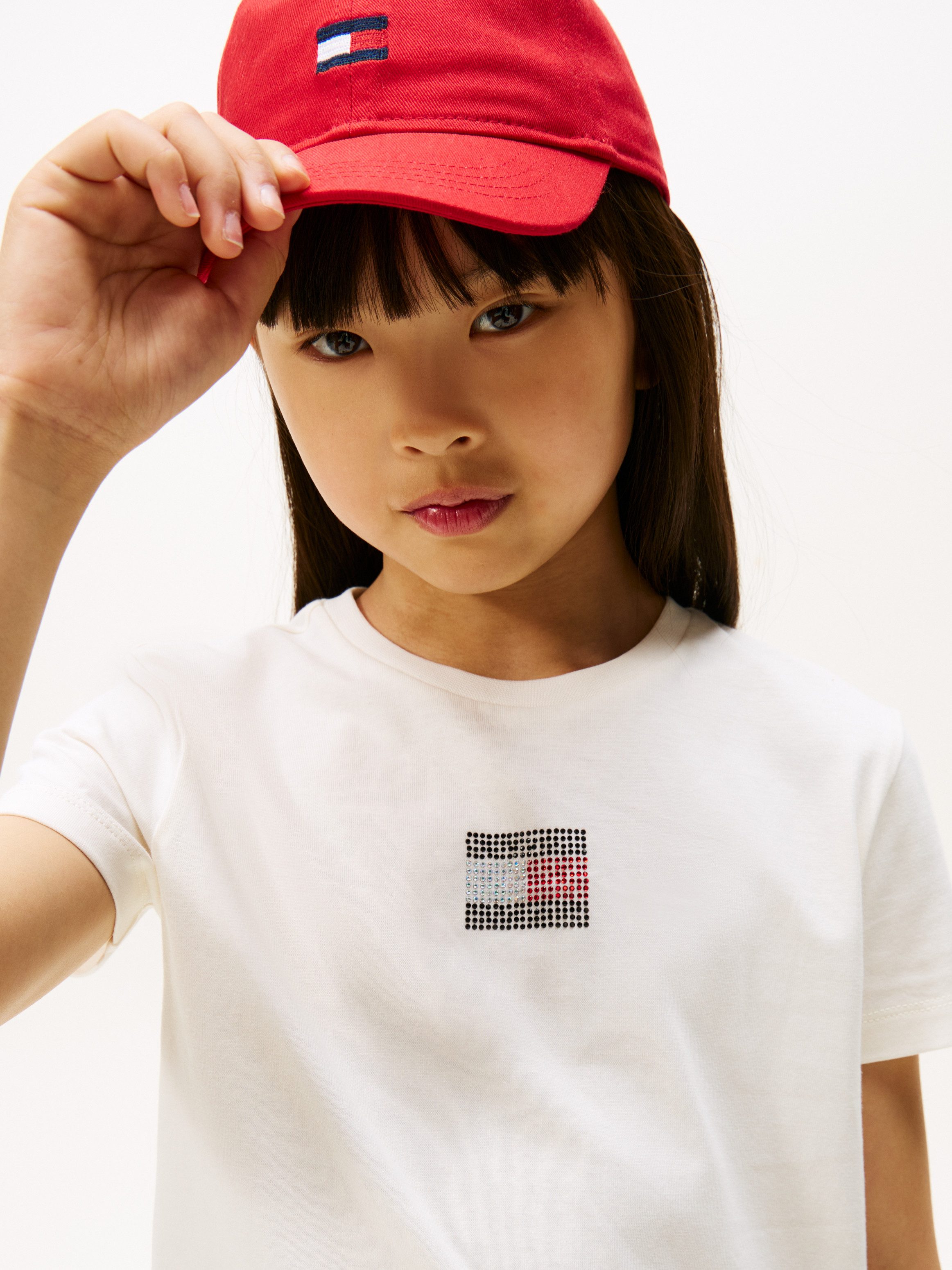 Tommy Hilfiger T-Shirt RHINE STONE FLAG TEE S/S Kinder bis 16 Jahre
