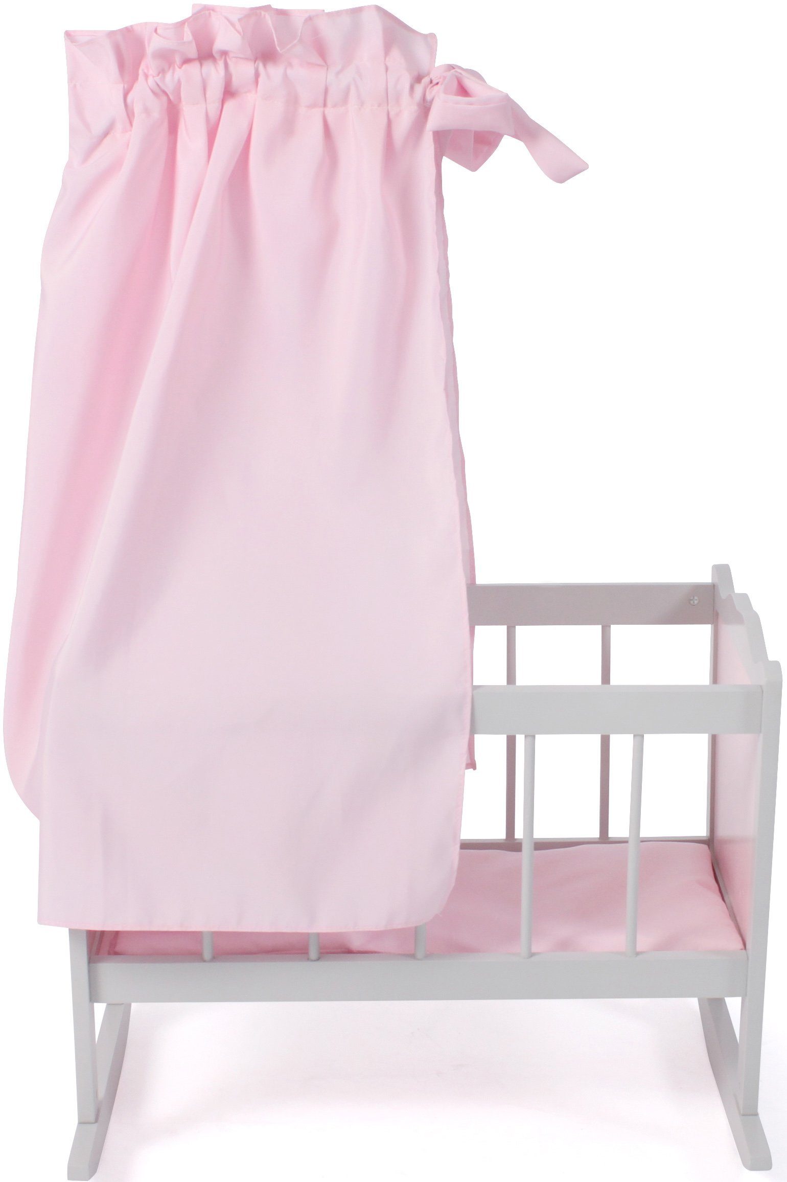 CHIC2000 Puppenwiege, mit Himmel, Stoff-Einhang, Bettdecke & Kopfkissen günstig online kaufen