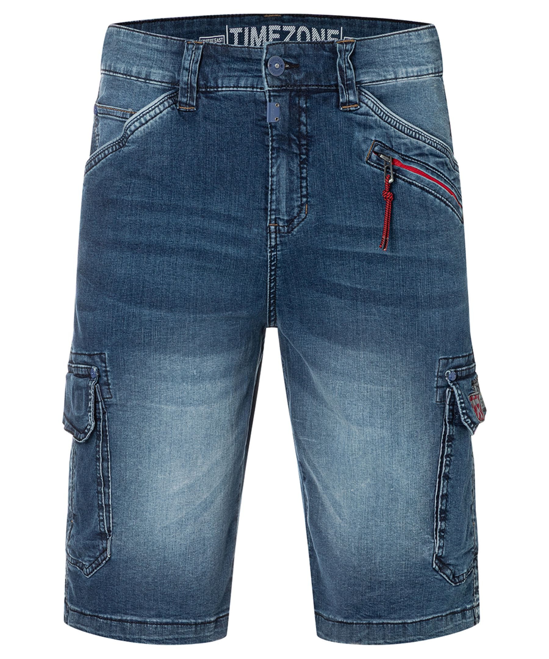 TIMEZONE Jeansshorts Cargo-Shorts Used-Look Reißverschluss (1-tlg) Regular RykerTZ Shor