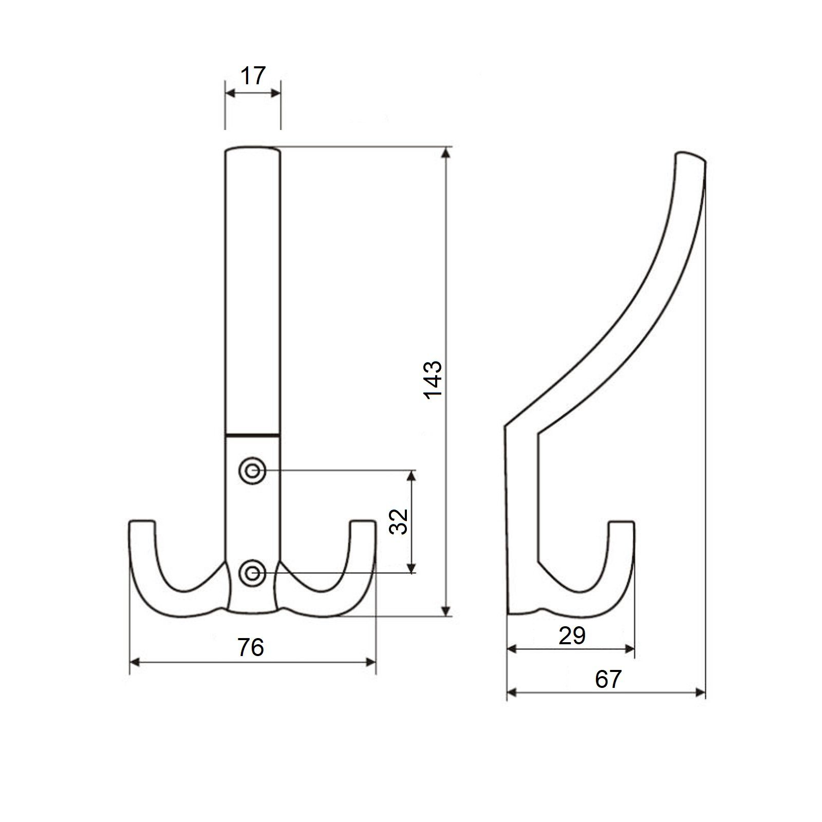 SO-TECH® Garderobenhaken Kleiderhaken Julie verschiedene Oberflächen Mantel günstig online kaufen