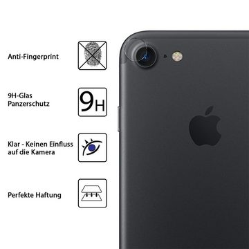 CoolGadget Schutzfolie Panzerfolie für iPhone SE 2. Generation, (Spar-Set 4in1, 2x Displayschutz, 2x Kameraschutz), Panzerglas Schutzfolie für Apple iPhone 7 / 8 / SE 2 Folie