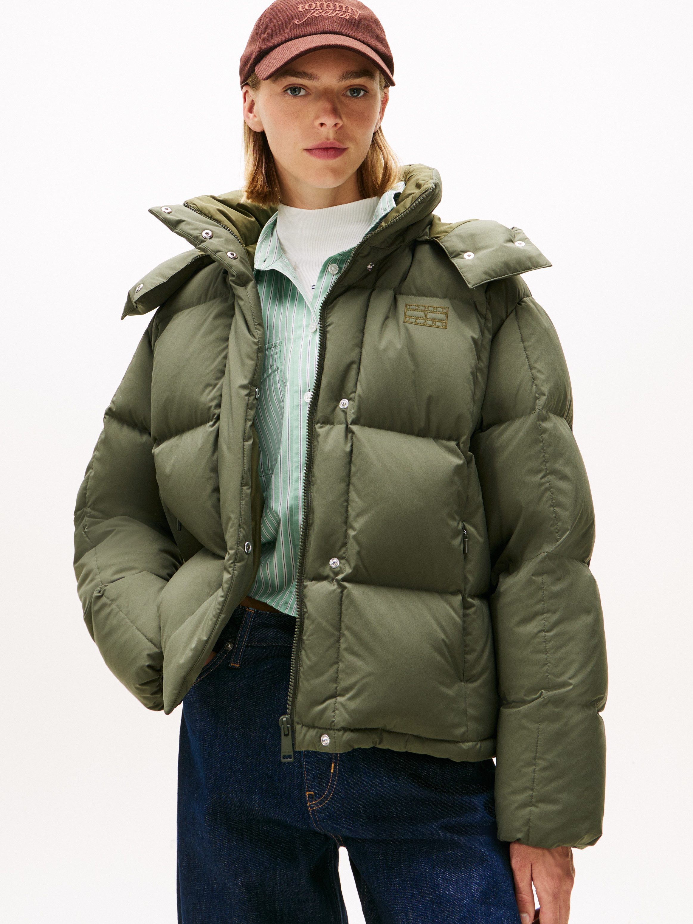 Tommy Jeans Steppjacke TJW ALASKA GRID DOWN JACKET EXT