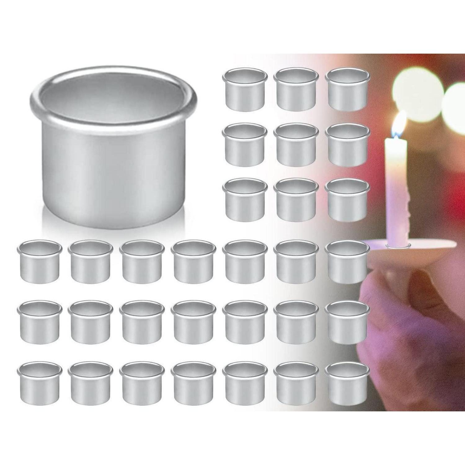 LuxusKollektion Tischkerzenhalter Kerzenhalter Metall mini 22mm 30 Stk (30 St)
