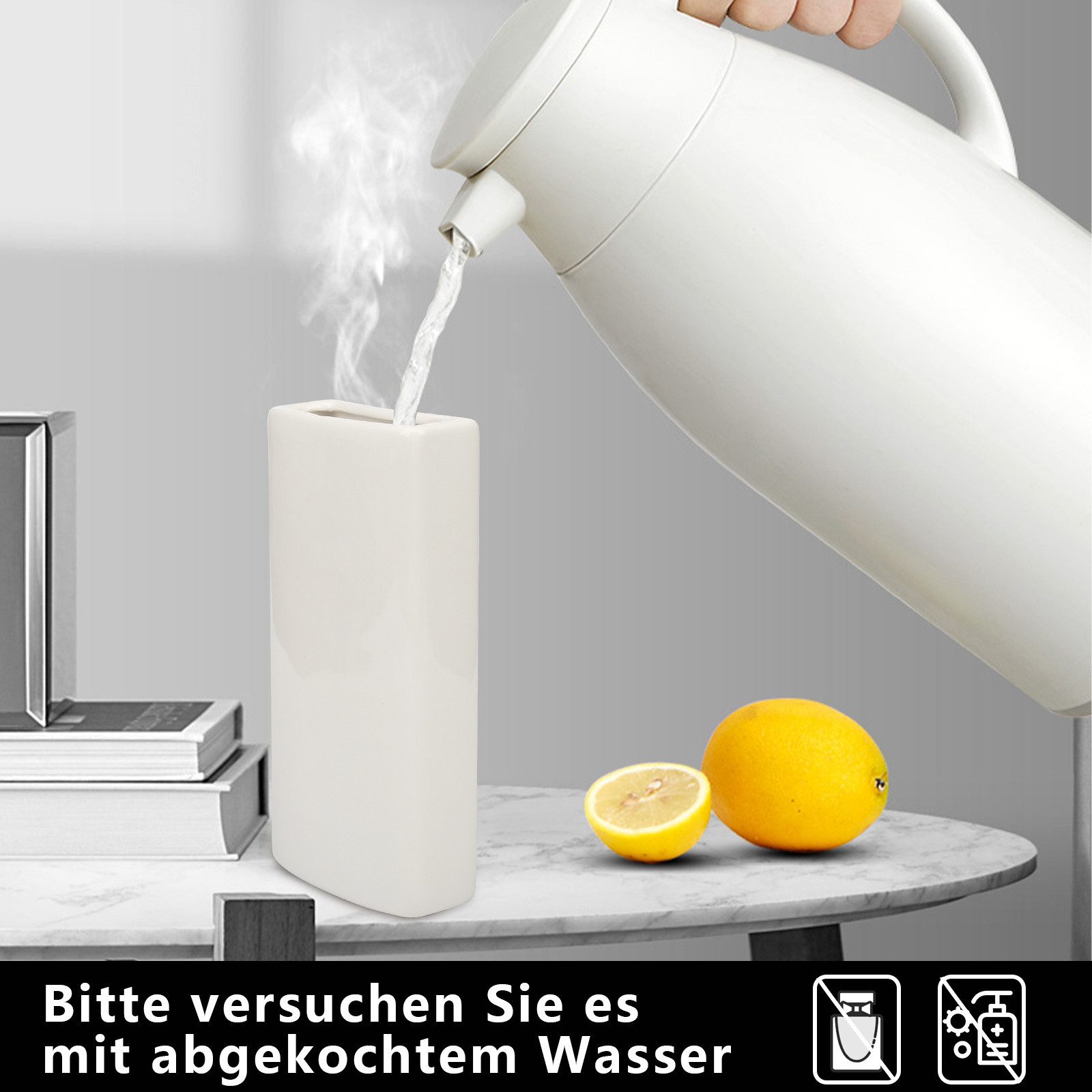 Clanmacy Luftbefeuchter Luftbefeuchter Keramik 4er Set für Heizkörper Verdunster zum Aufhängen, 0.4 l Wassertank, Humidifier Raumluftbefeuchter - Heizkörper Ver – Bild 3 von 5