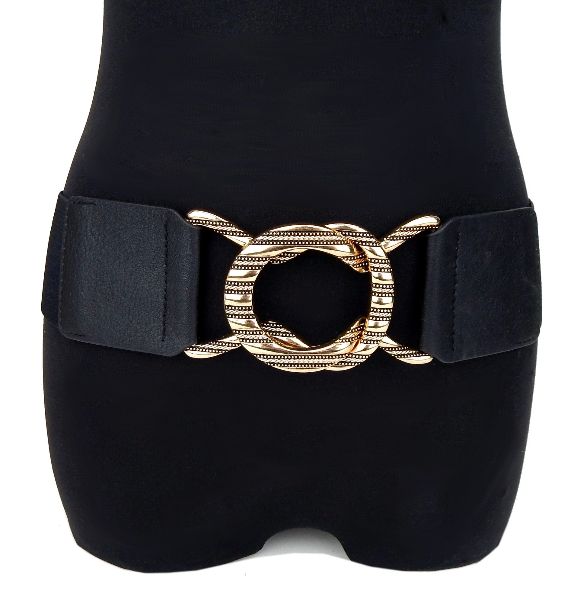 Ella Jonte Stretchgürtel schwarz gold oder braun gold 75 - 90 cm elastische günstig online kaufen