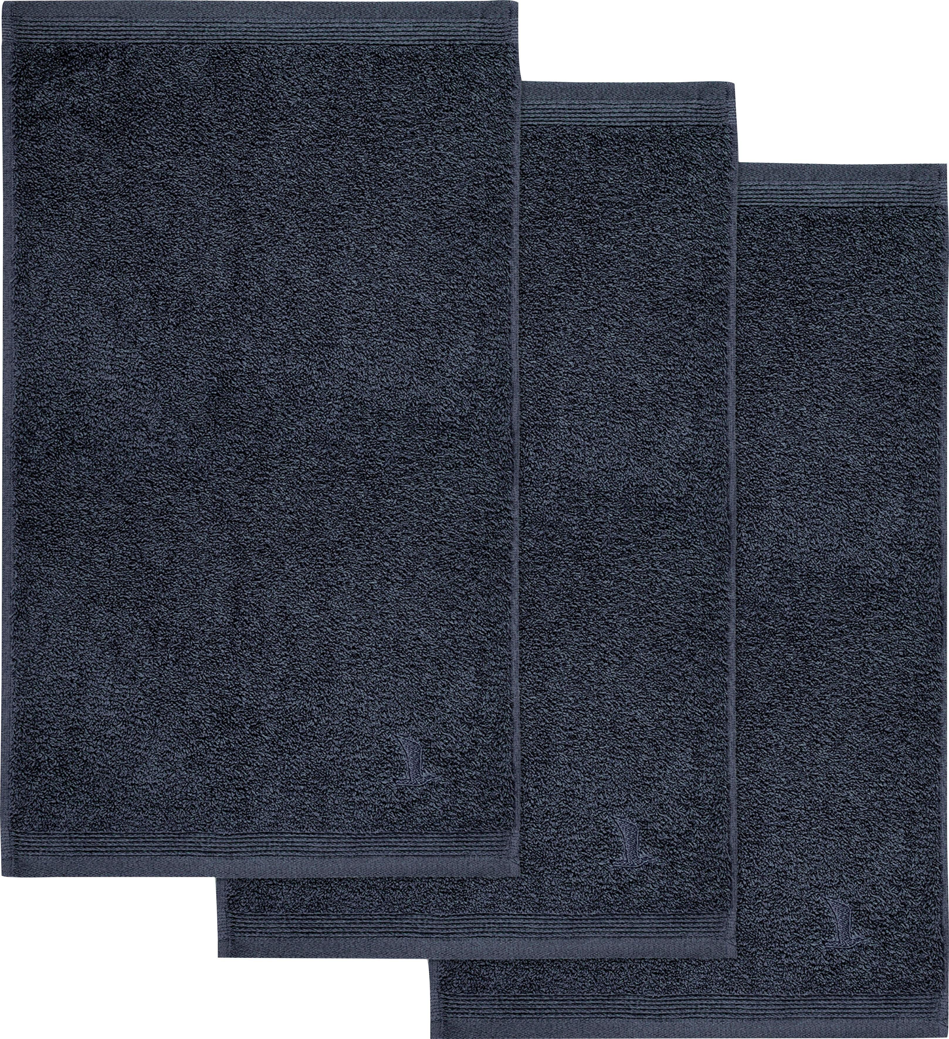 Möve Полотенца для гостей Superwuschel, Walkfrottee (Set, 3-St), Полотенца для гостей Set mit Bordüre, 100% Premium Cotton Baumwolle, weich