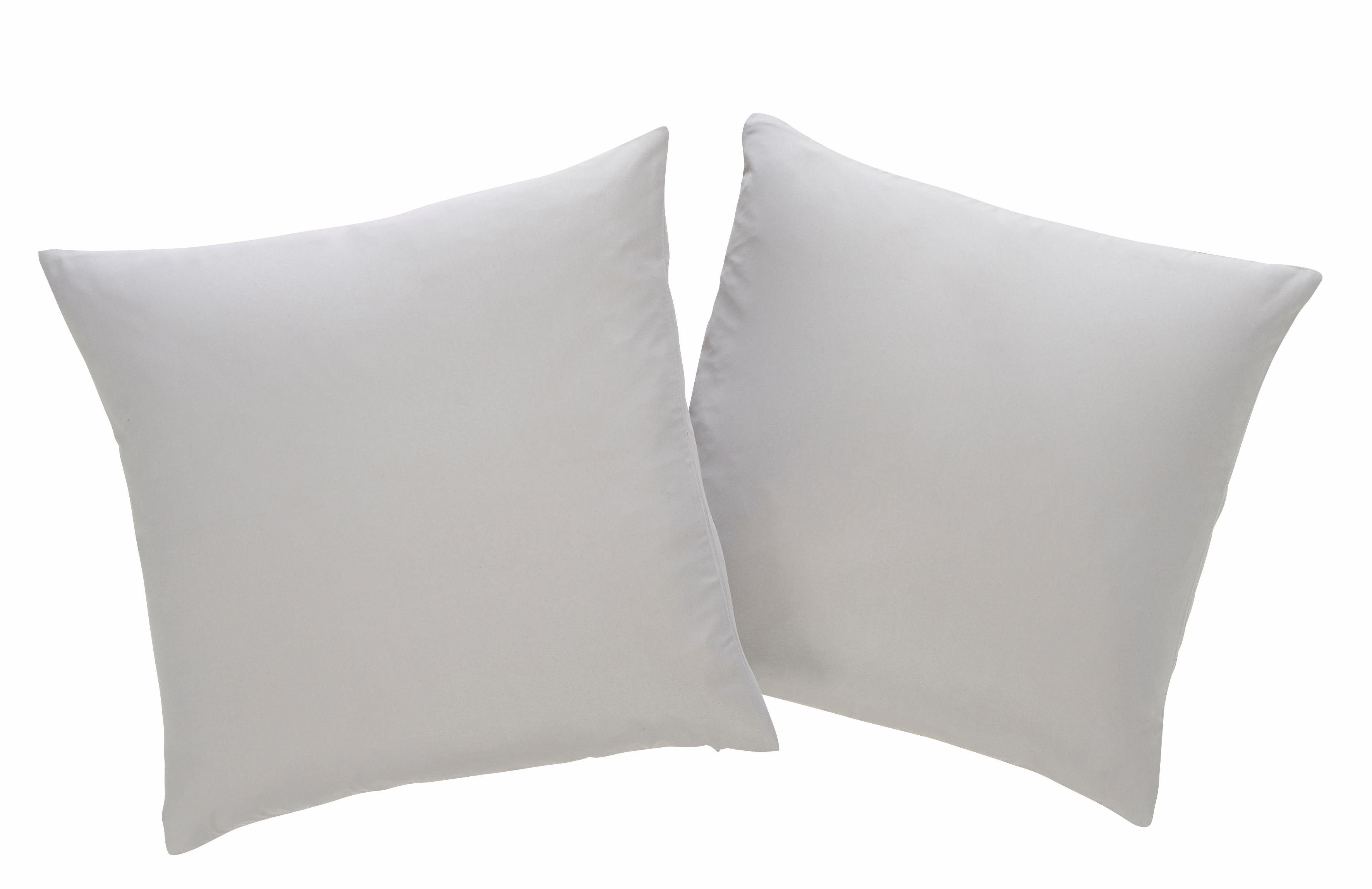 OTTO home Dekokissen Parry Microfaser, 2-er Set, unifarben, Kissenhüllen ohne Füllung, mit Reißverschluss