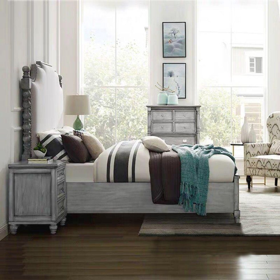 JVmoebel Bett, Bett Design Luxus Stoff Betten Leder Modernes Schlafzimmer
